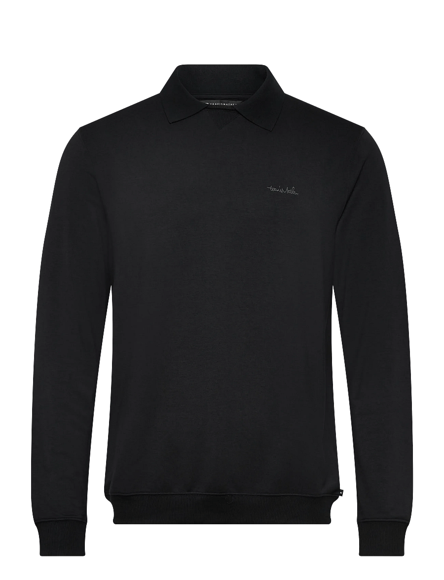 TravisMathew - AMENITIES COLLAR CREW - toppar & t-shirts - black - 0