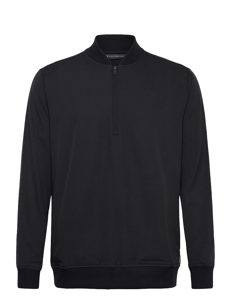 TravisMathew - HIGHWAY MEN 1/4 ZIP - oberteile - black - 0
