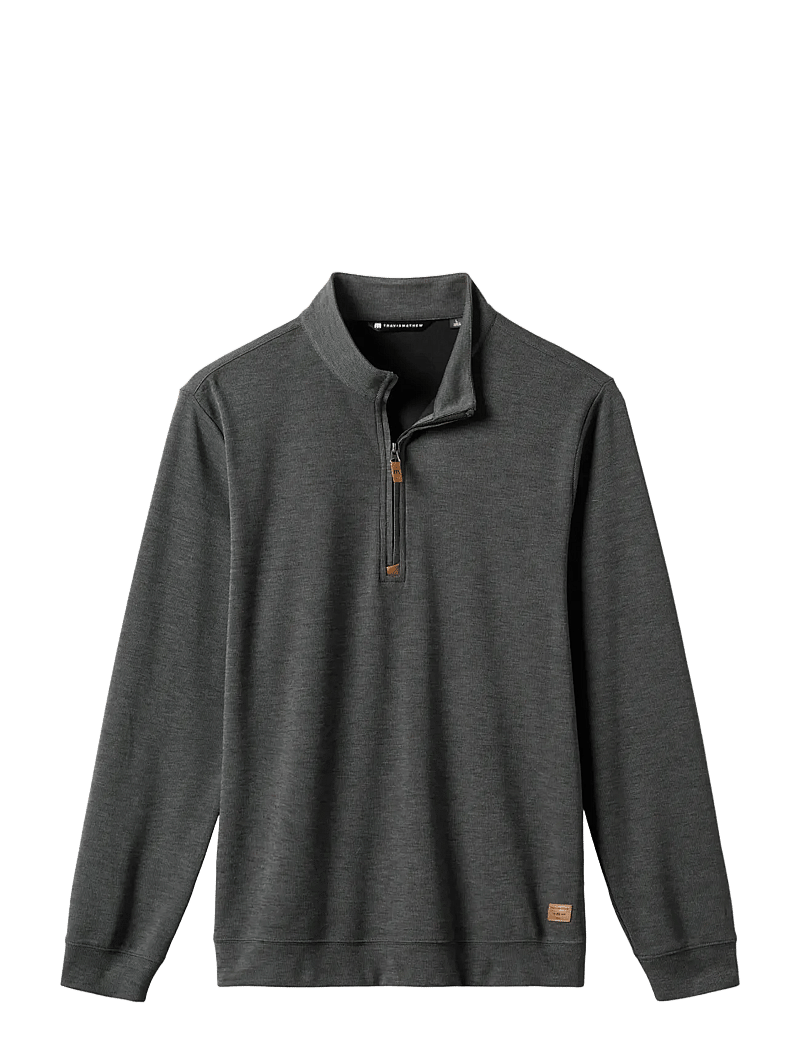 TravisMathew - CLOUD SWEATER 1/4 ZIP - dressipluusid - heather black - 1