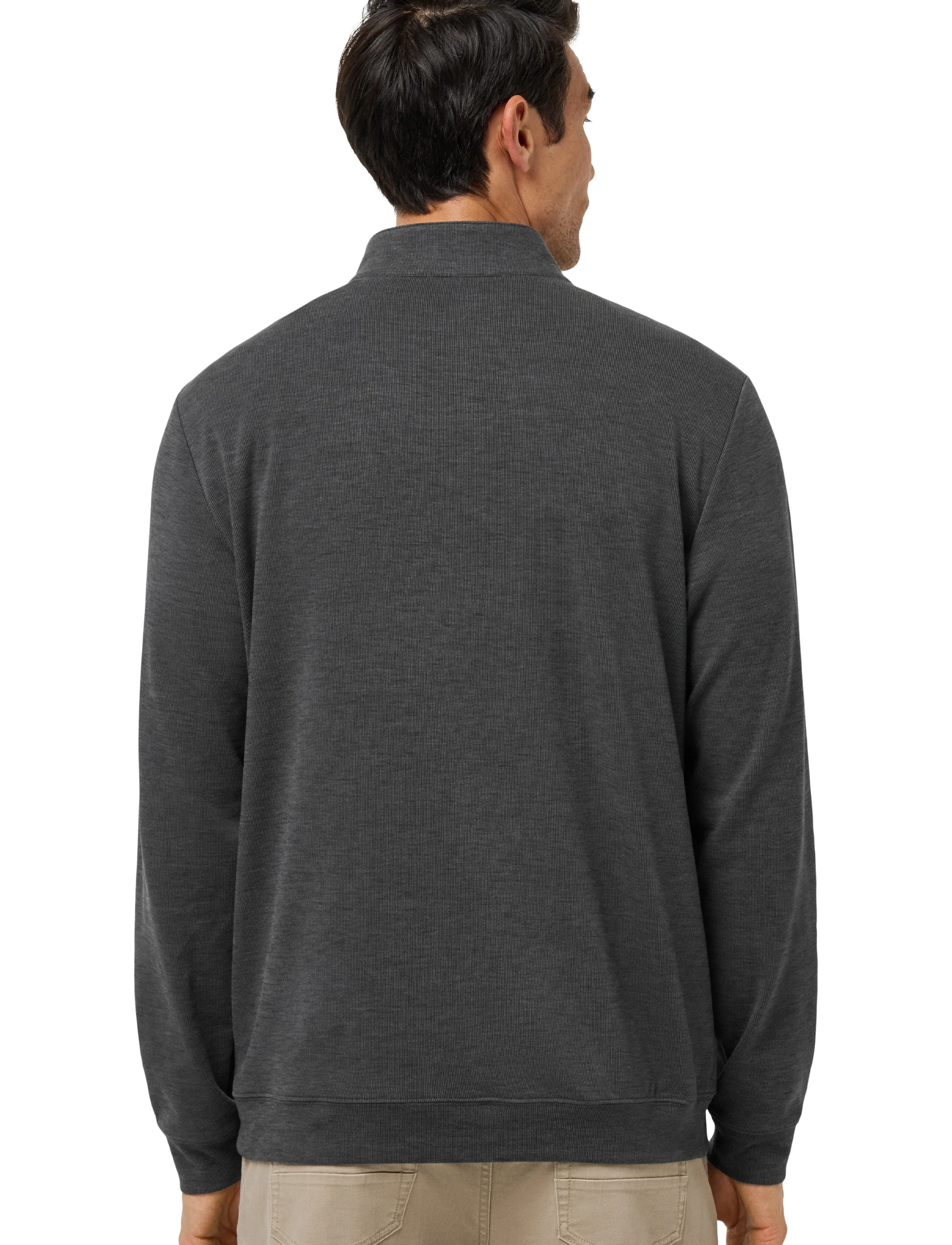 TravisMathew Cloud Sweater 1/4 Zip, M, Grey, Sport Sweatshirts & Hoodies > Sport Knitwear, Herre