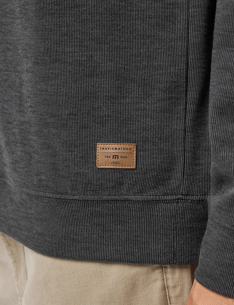 TravisMathew - CLOUD SWEATER 1/4 ZIP - sweatshirts - heather black - 4