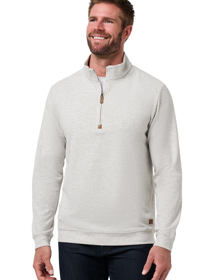 TravisMathew - CLOUD SWEATER 1/4 ZIP - sweatshirts - heather grey - 0