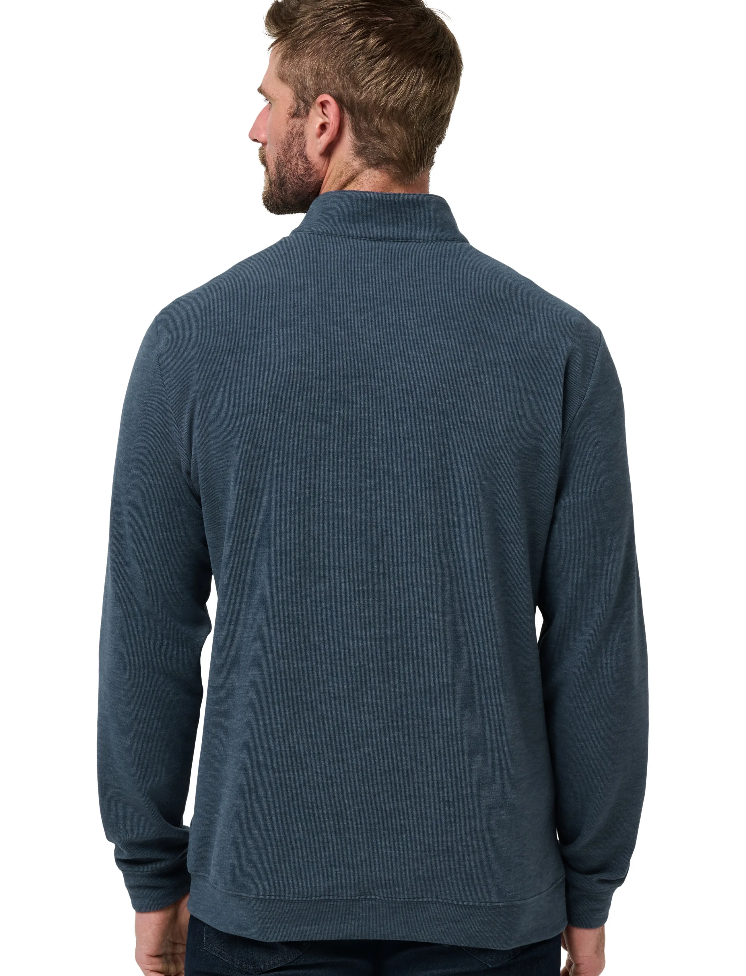 TravisMathew - CLOUD SWEATER 1/4 ZIP - habits tricotés - heather navy - 3
