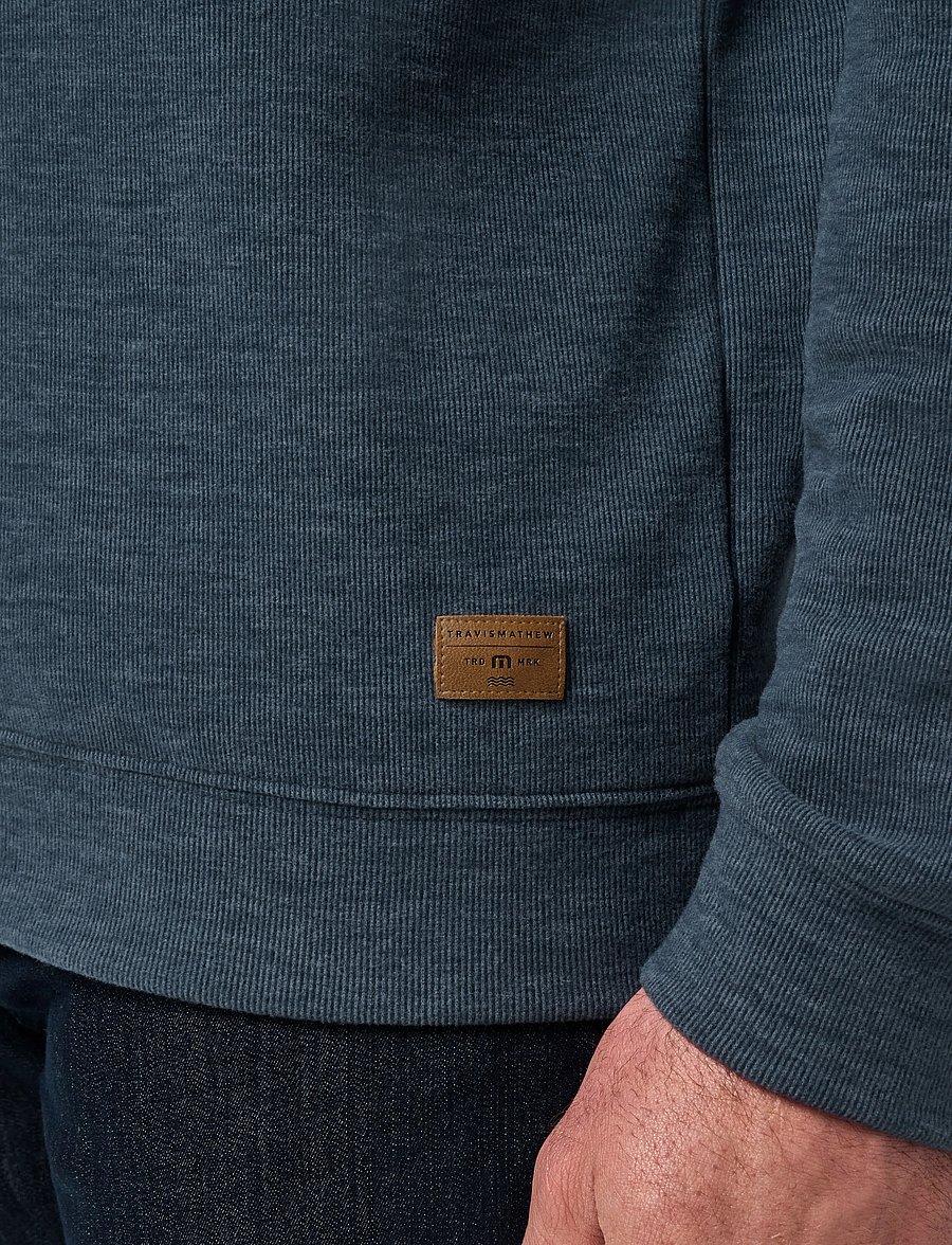 TravisMathew - CLOUD SWEATER 1/4 ZIP - habits tricotés - heather navy - 5