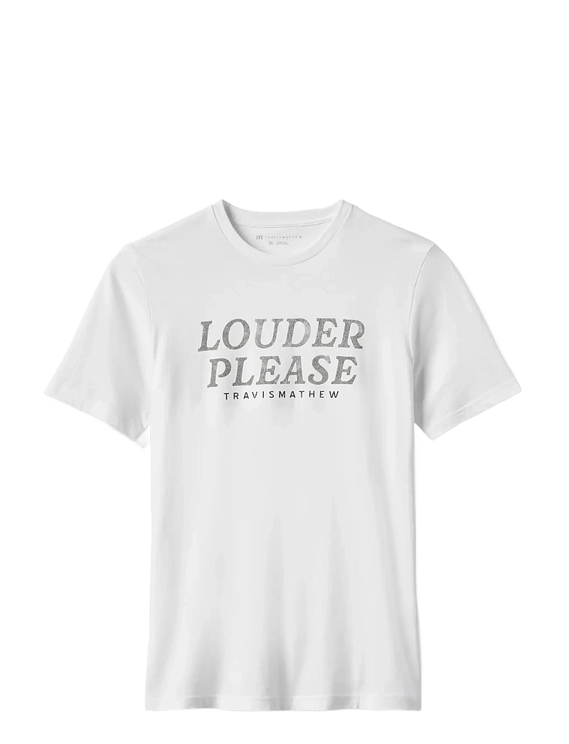 TravisMathew - LOUDER PLEASE TEE - t-shirts - white - 1
