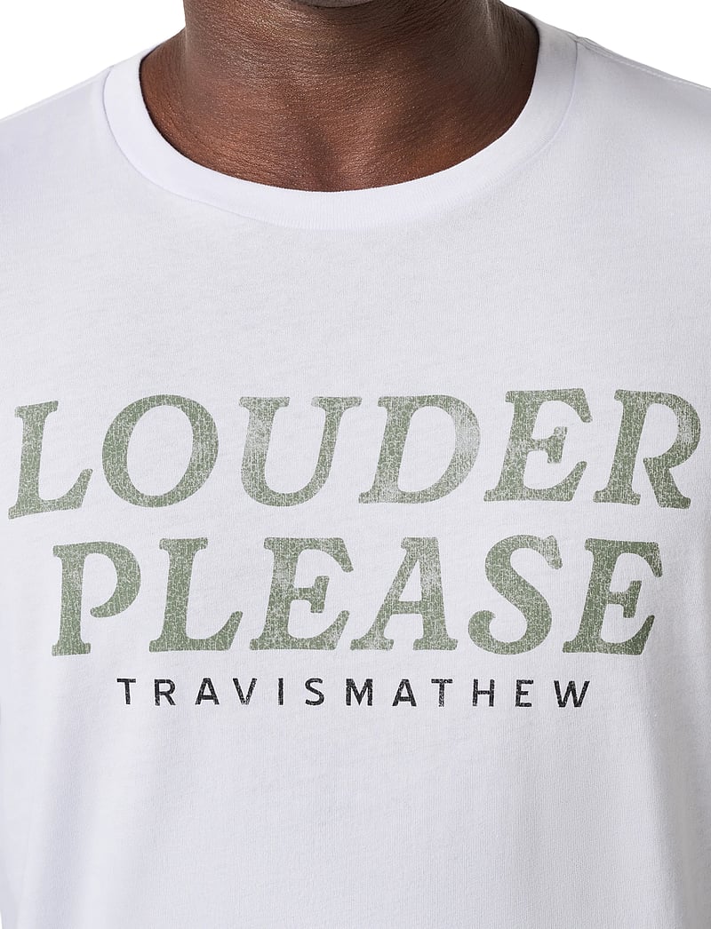 TravisMathew - LOUDER PLEASE TEE - t-shirts - white - 4