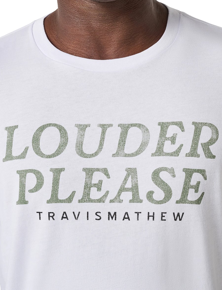 TravisMathew - LOUDER PLEASE TEE - oberteile & t-shirts - white - 4
