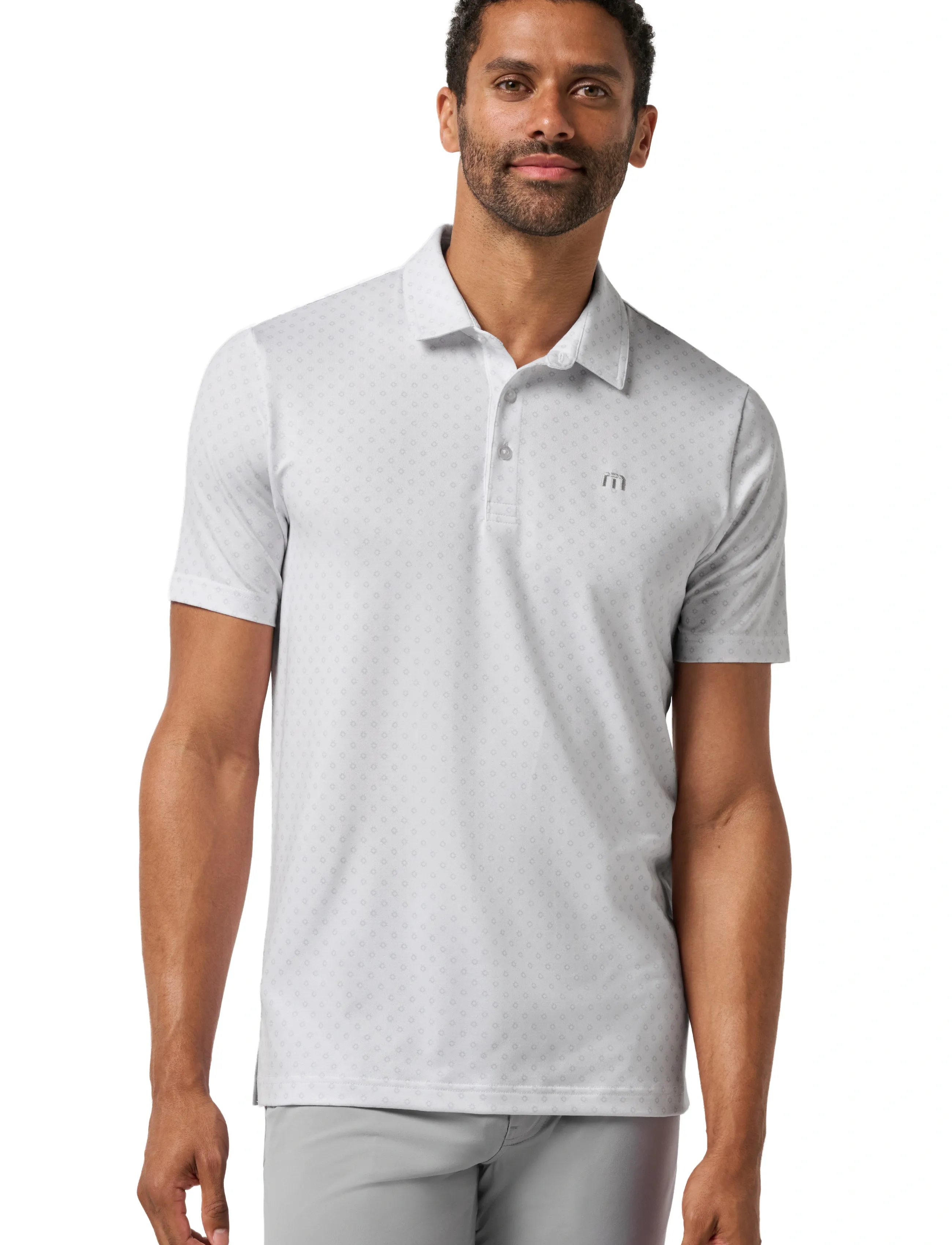 TravisMathew Featherweight Salt Breeze, XXL, White, Sport Polos > Sport Short-sleeved Polos, Herre