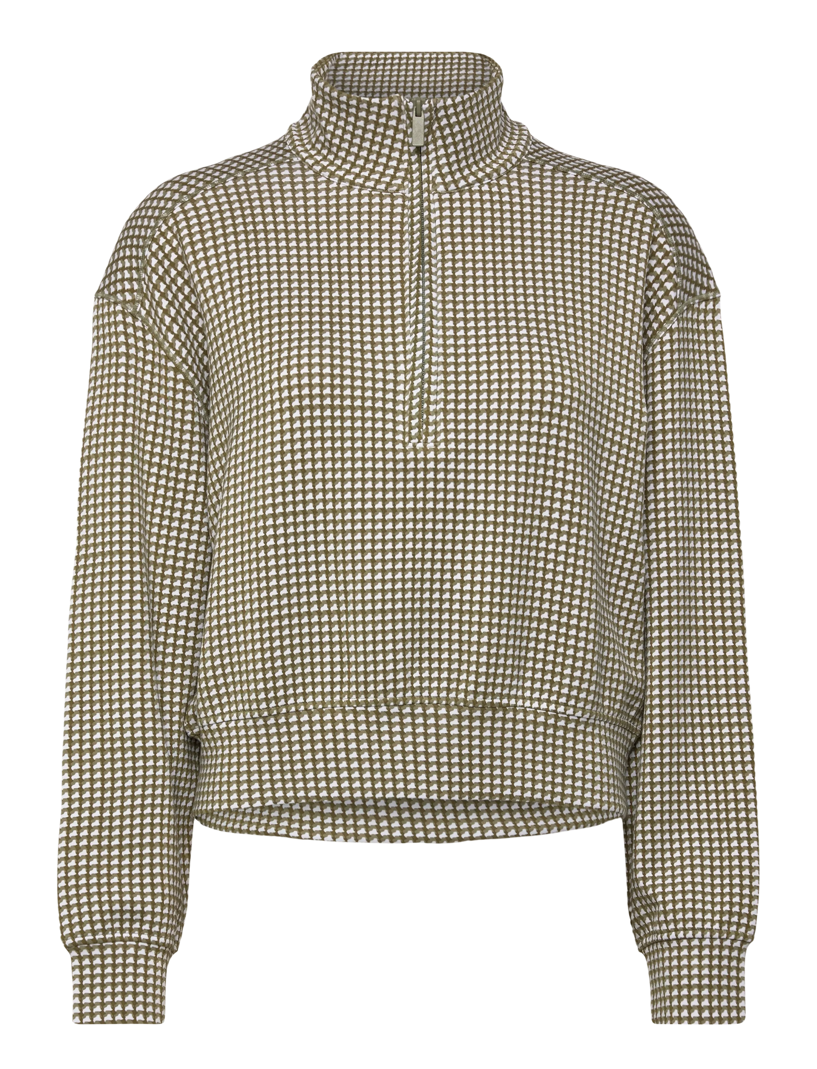 TravisMathew PRINTED SKYLOFT SOFT ECHO 1/2 ZIP - Mid layer jackets - OIL GREEN MULTI / green