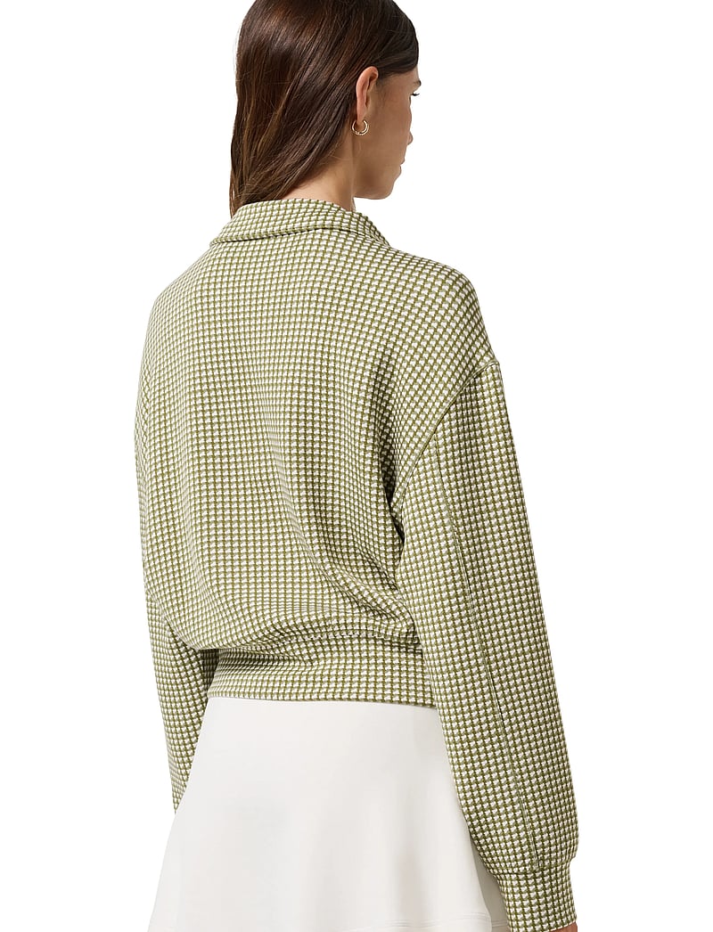 TravisMathew - PRINTED SKYLOFT SOFT ECHO 1/2 ZIP - yläosat - oil green multi - 3