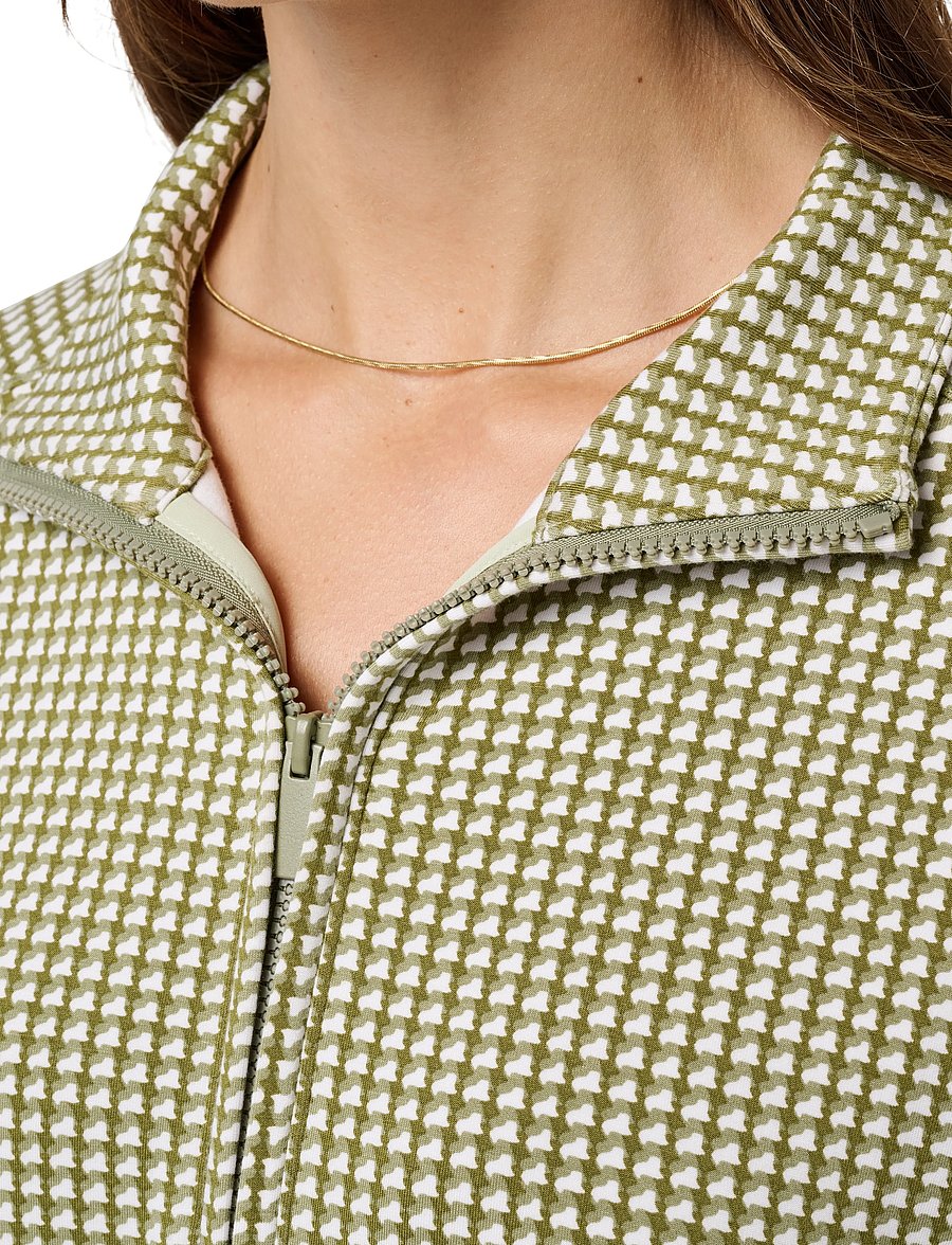 TravisMathew - PRINTED SKYLOFT SOFT ECHO 1/2 ZIP - Överdelar - oil green multi - 4