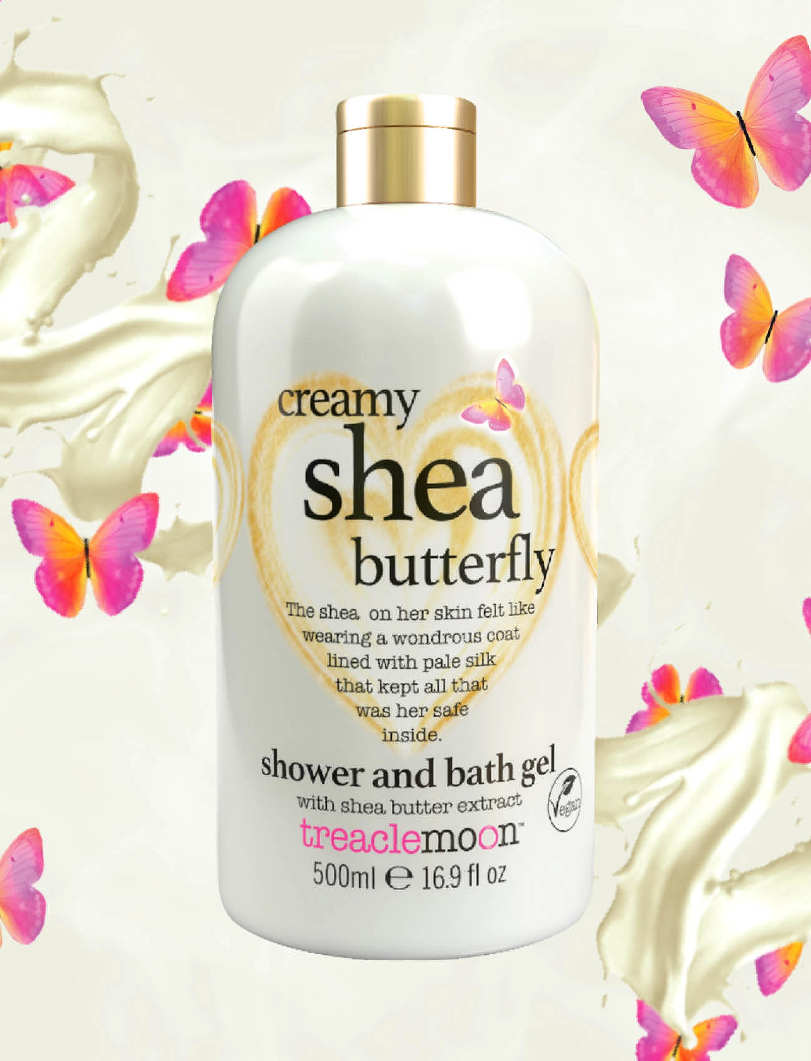 Treaclemoon Treaclemoon Creamy Shea Butterfly Shower Gel 500ml, 500 ml, Nude, Krop > Bad Og Brusebad, Dame