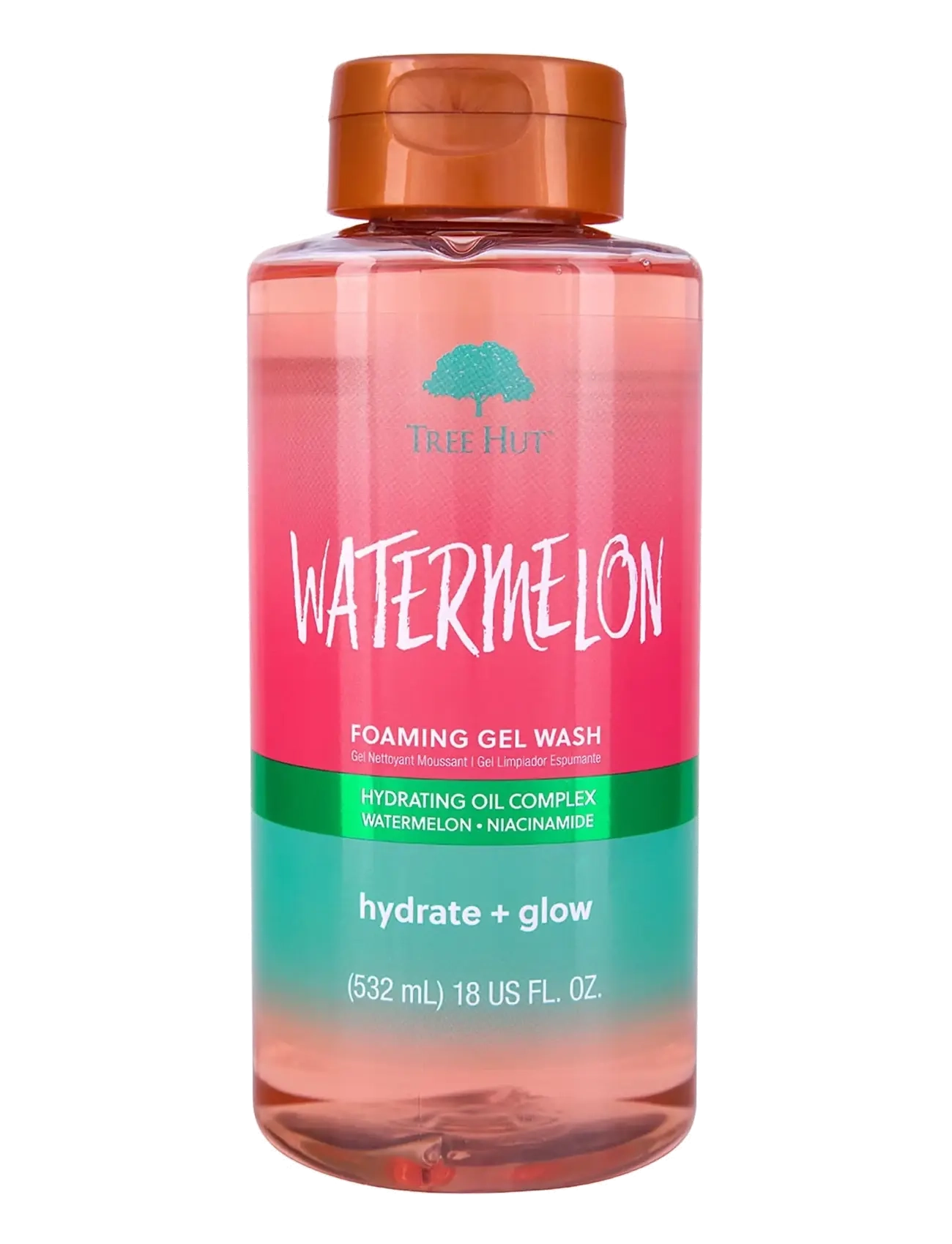 Tree Hut Foaming Gel Wash Watermelon, Badekar og bruser, Nude, Str: 532 ML