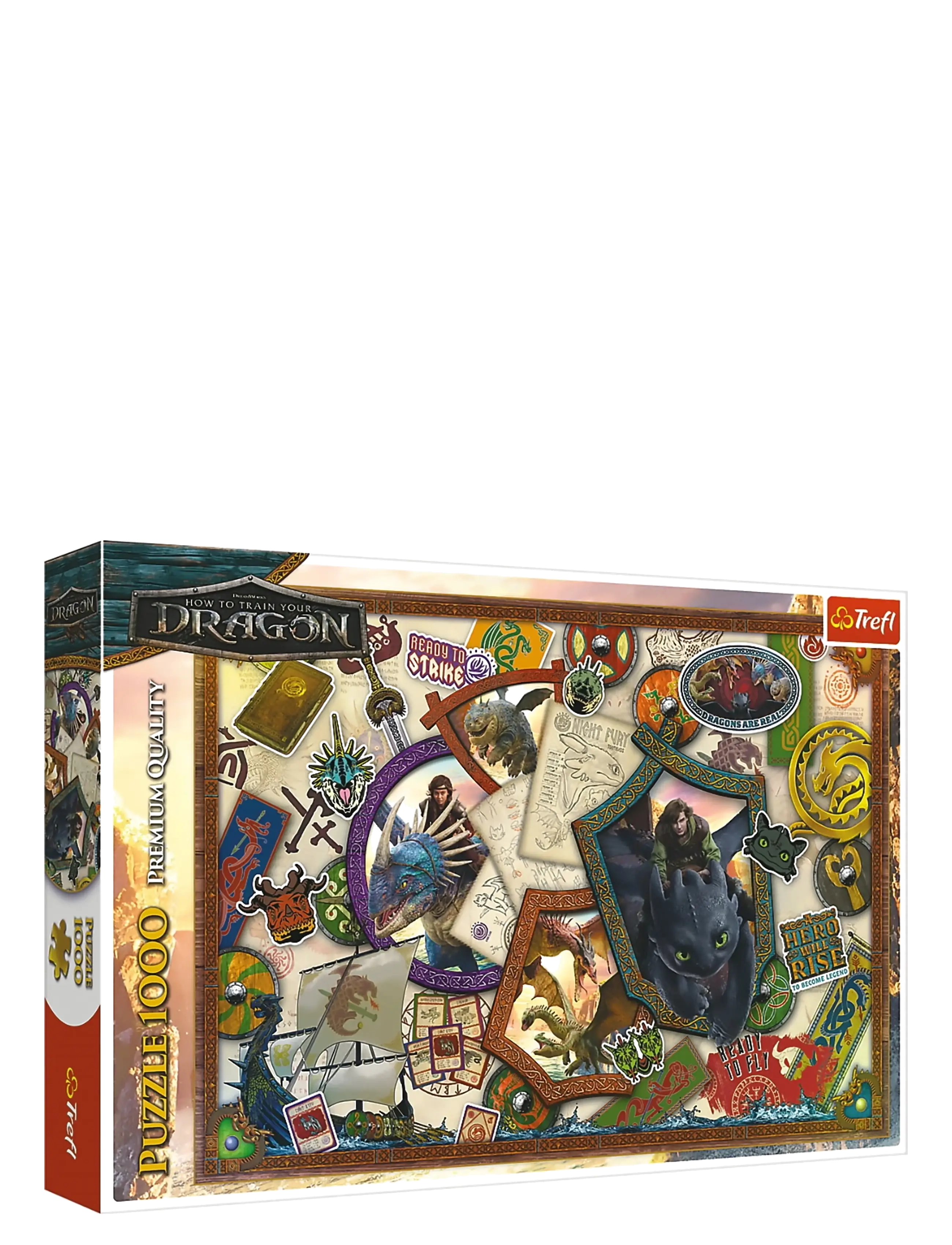 Trefl Pappussel 1000 Bit How To Train Your Dragon, One Size, Puzzles, Mehrfarbig/gemustert - Classic Kinder