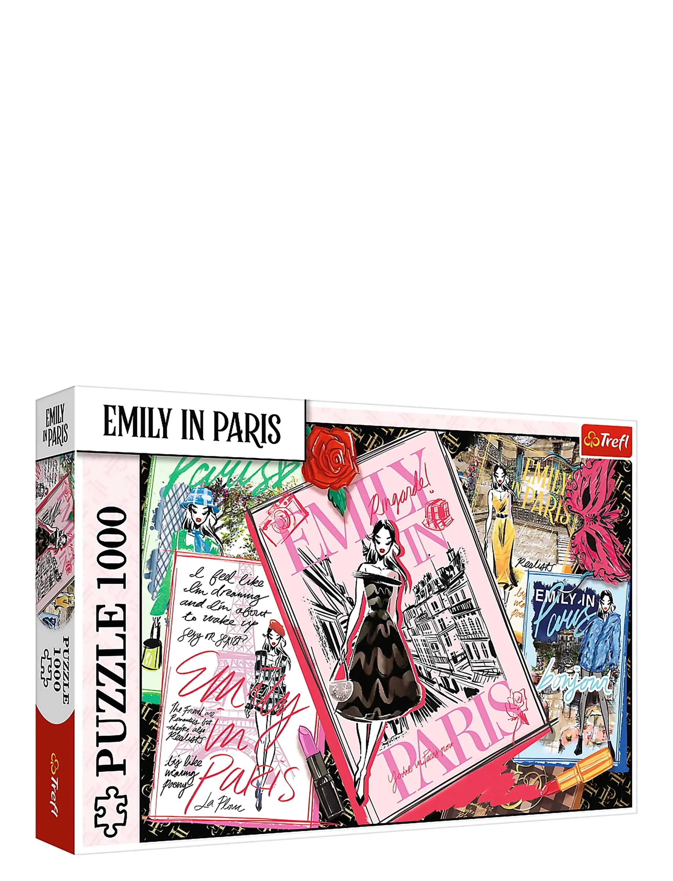 Trefl PAPPUSSEL TREFL 1000 BITAR EMILY IN PARIS MAGAZINE - Julklappar till barn - MULTI / pink/rose