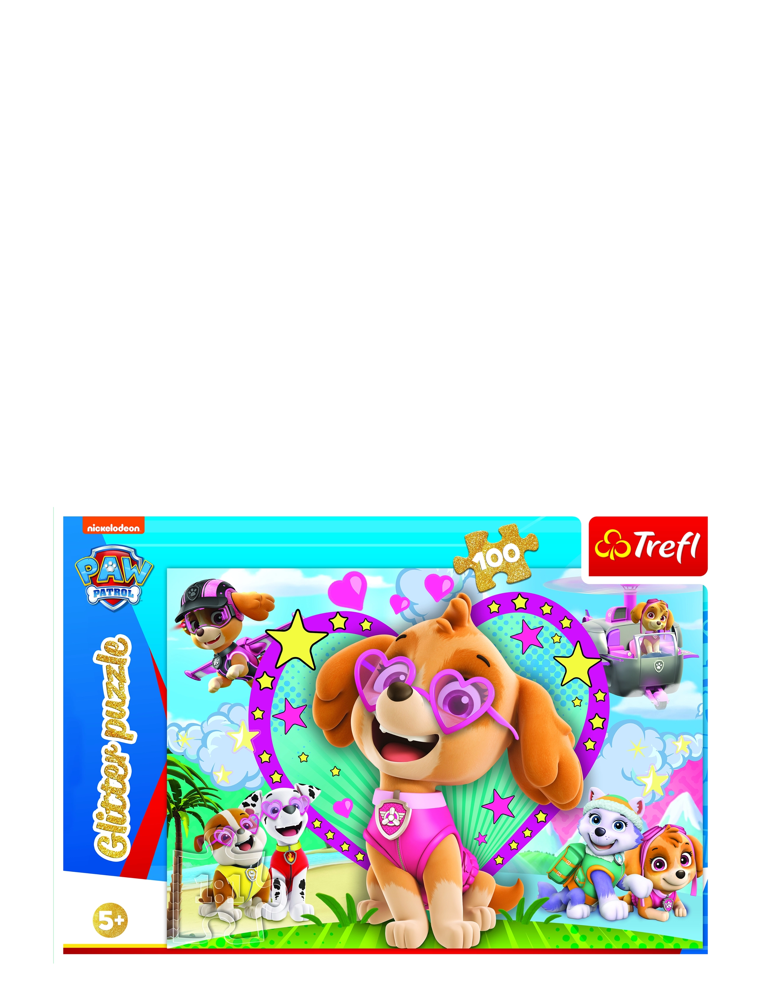 TREFL Trefl 100 Bit Glitter Paw Patrol Patterned - One Size - Kinder