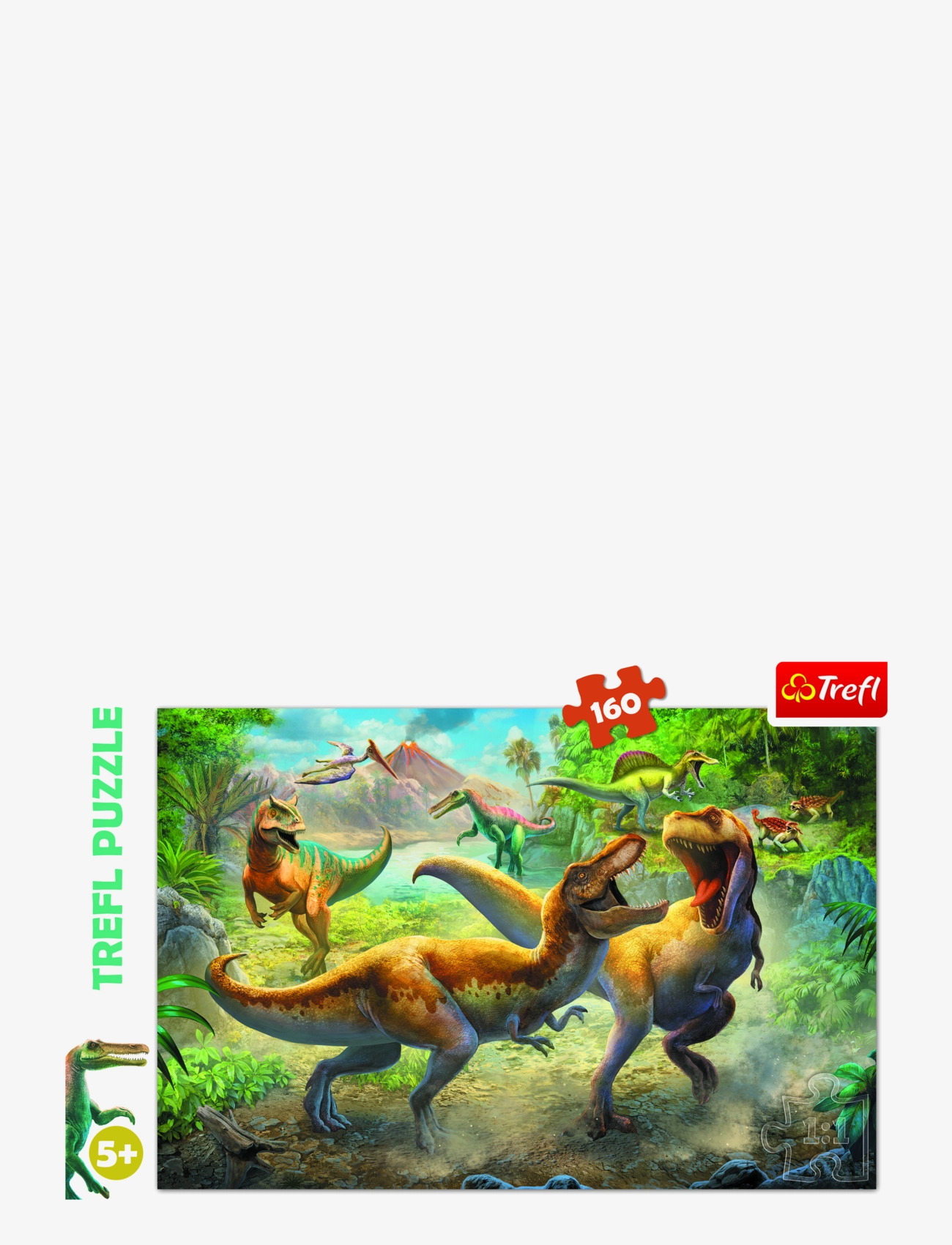 Trefl 160 Bit Fighting Tyrannosaurs, Børn, Classic Puslespil, Multi/mønstret, Str: ONE SIZE