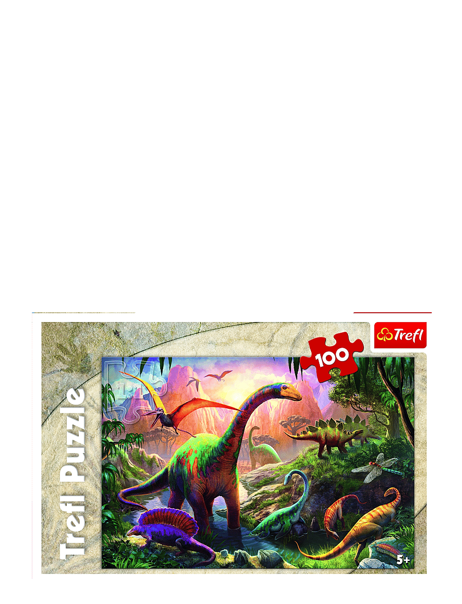 Trefl - TREFL 100 BIT DINOSAURS' LAND - klassikalised pusled - multi - 0