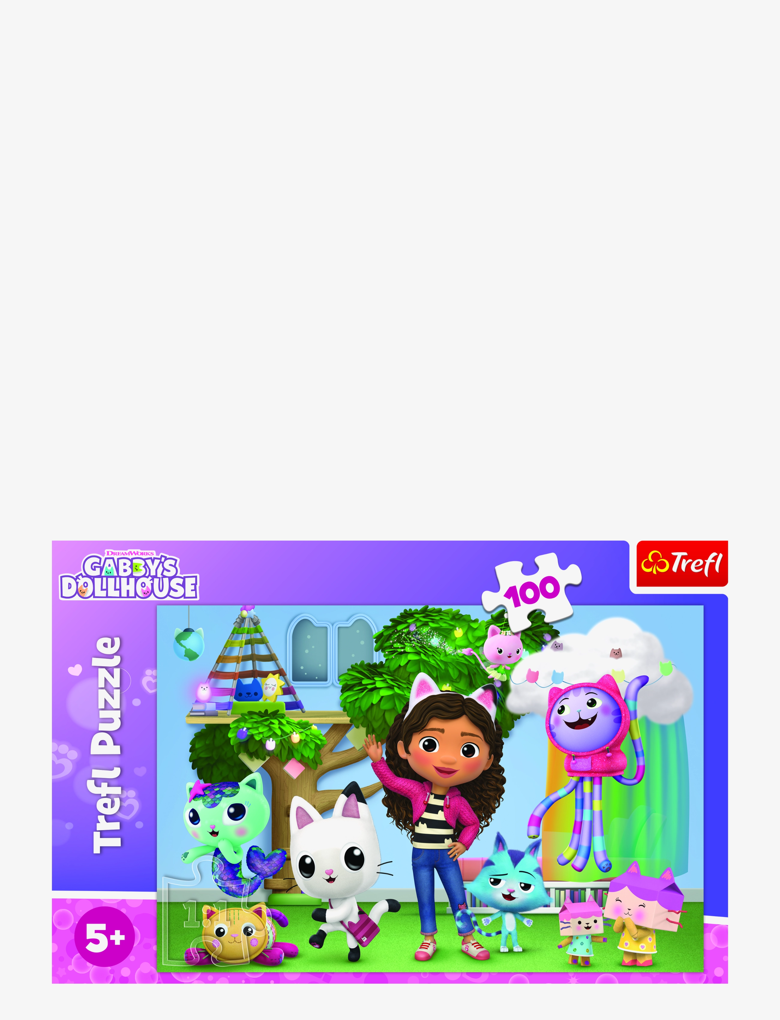 Trefl 100 Bit Gabby's Dollhouse, Børn, Classic Puslespil, Multi/mønstret, Str: ONE SIZE