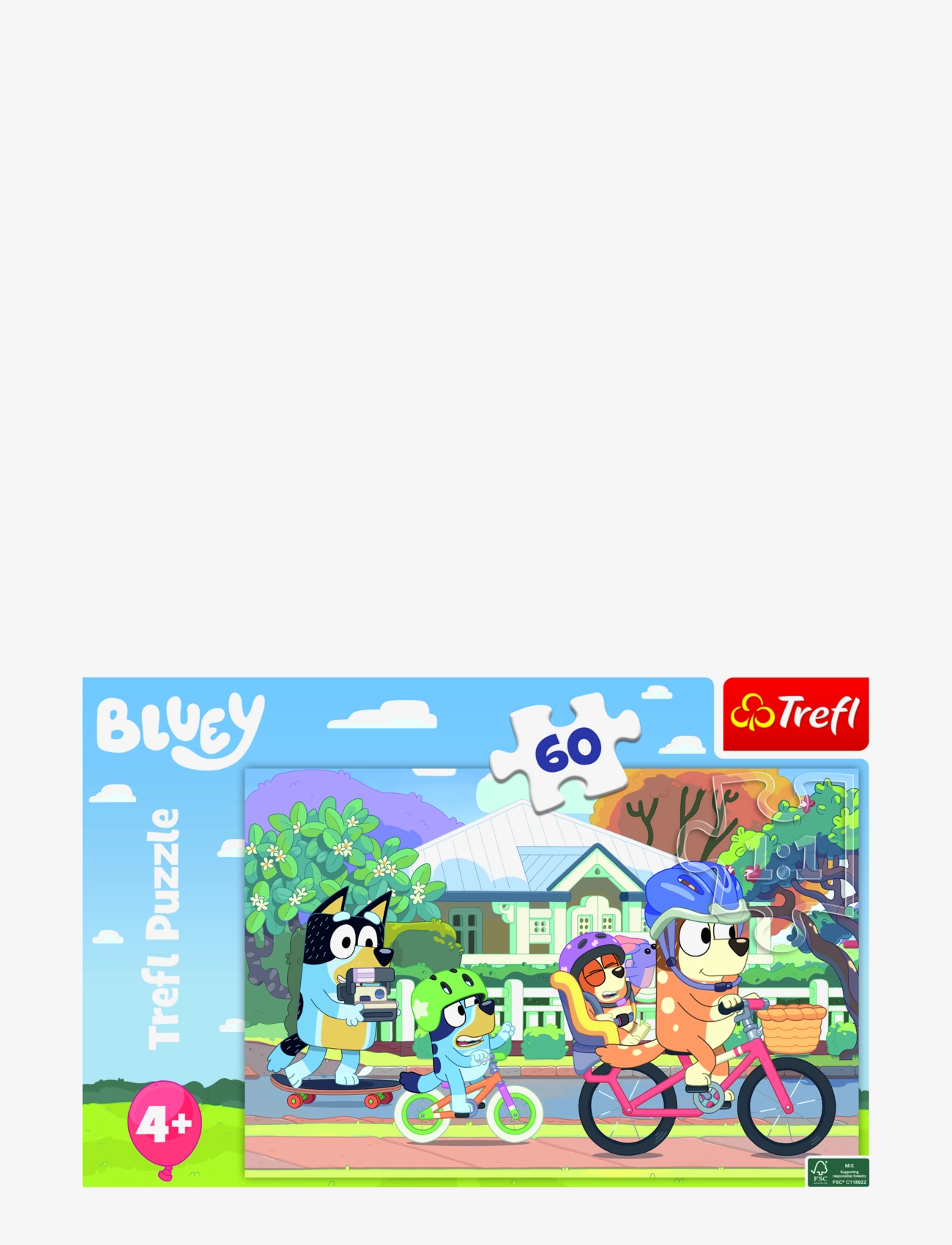 Trefl 60 Bit Happy Bluey, Børn, Classic Puslespil, Multi/mønstret, Str: ONE SIZE