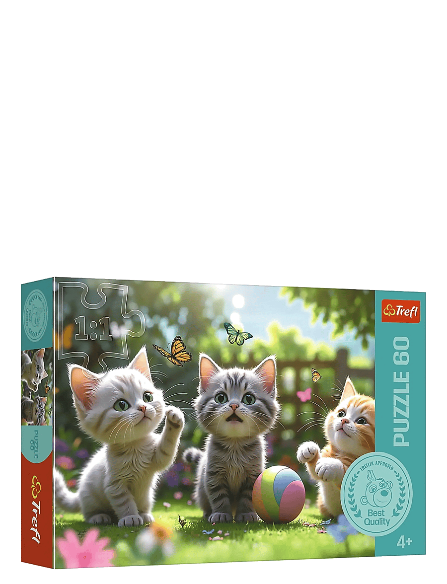 Trefl - PAPPUSSEL TREFL 60 BITAR THREE KITTENS - klassiska pussel - multi - 0