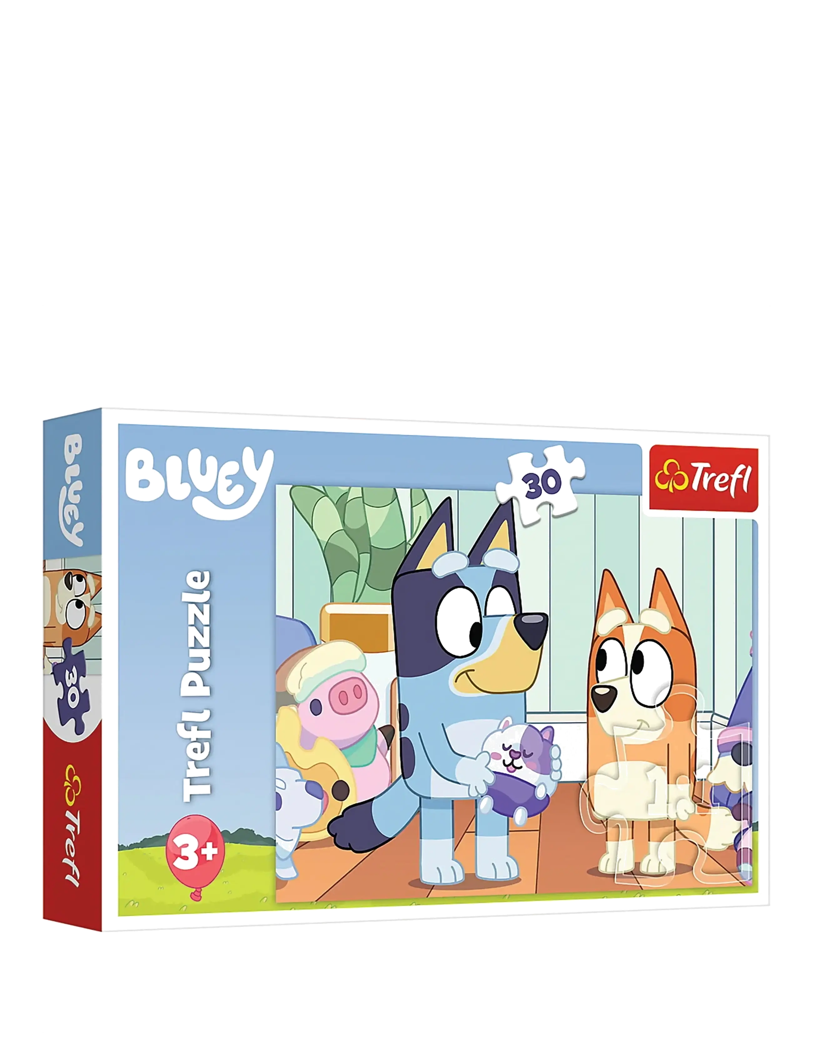 Trefl Pappussel 30 Bitar Bluey, One Size, Puzzles, Blau - Classic Kinder