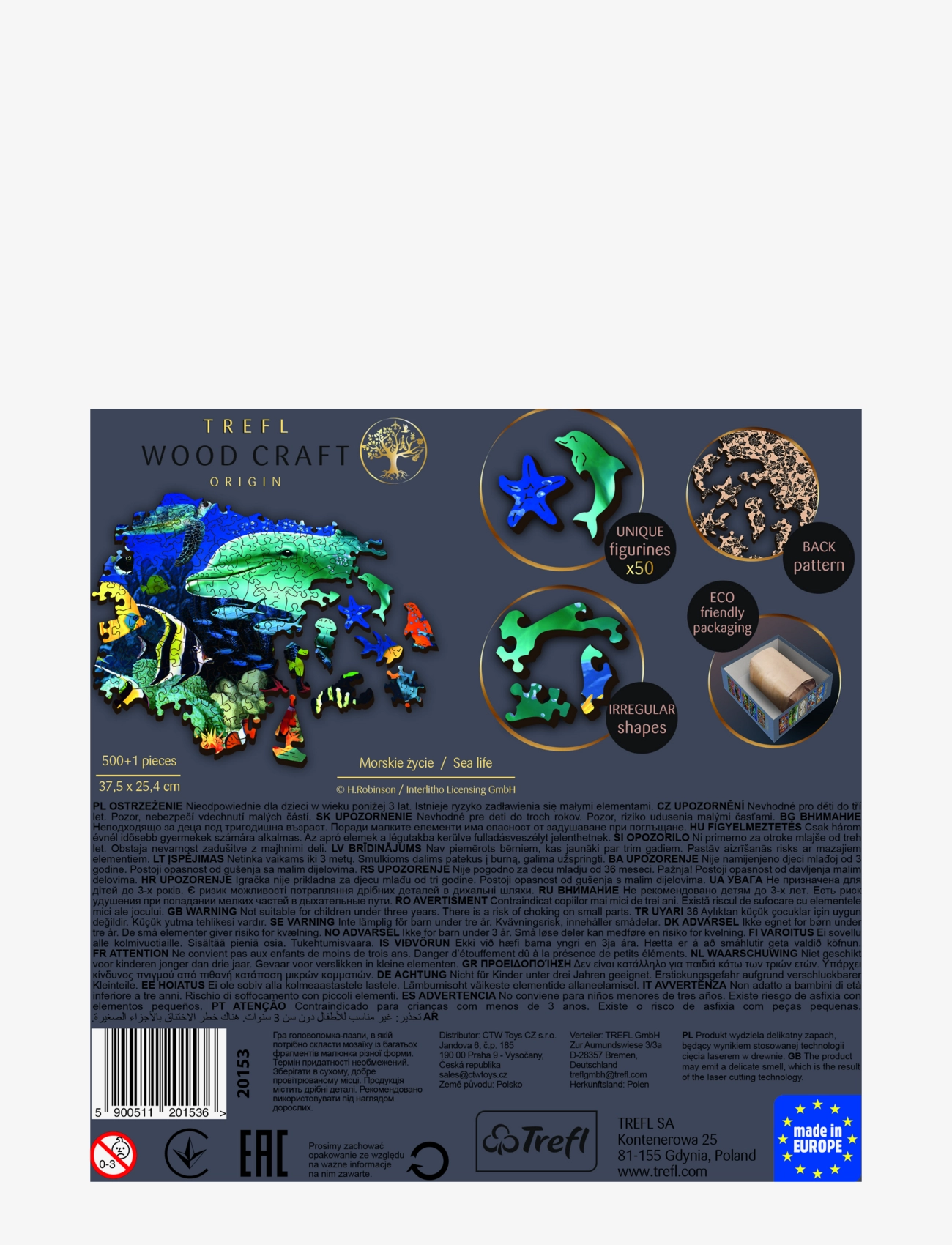 Trefl - TREFL 501 BIT WOODEN  SEA LIFE - multi - 3