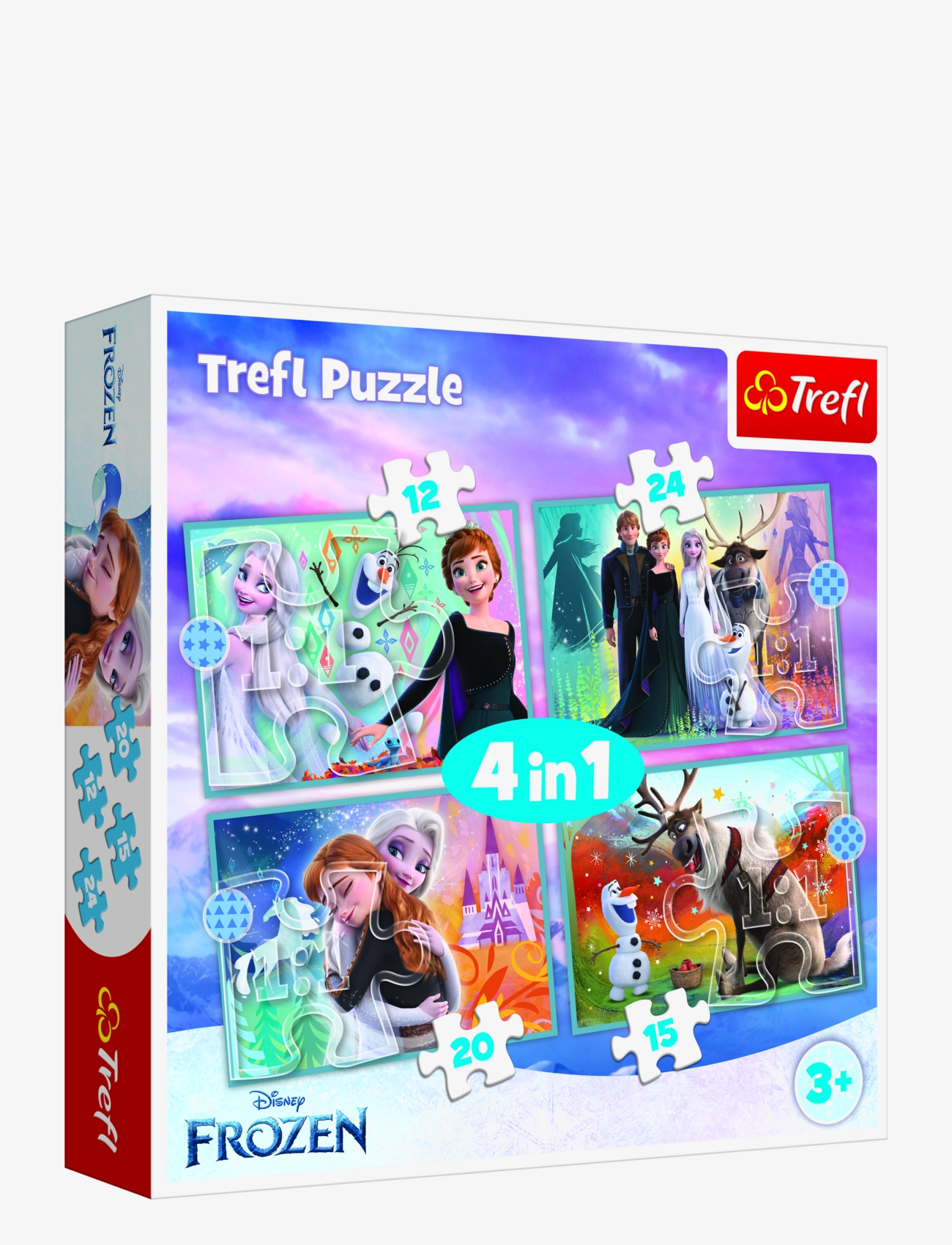 Trefl - TREFL 4 i 1 12+15+20+24 BIT FROZEN 2 - purple - 1