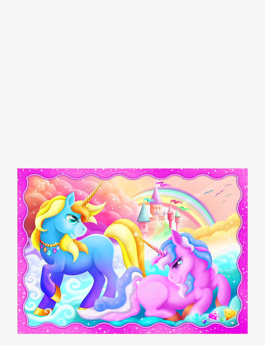 Trefl - TREFL 4 i 1 35+48+54+70 BIT UNICORNS&MAGIC - klassische puzzles - pink - 3