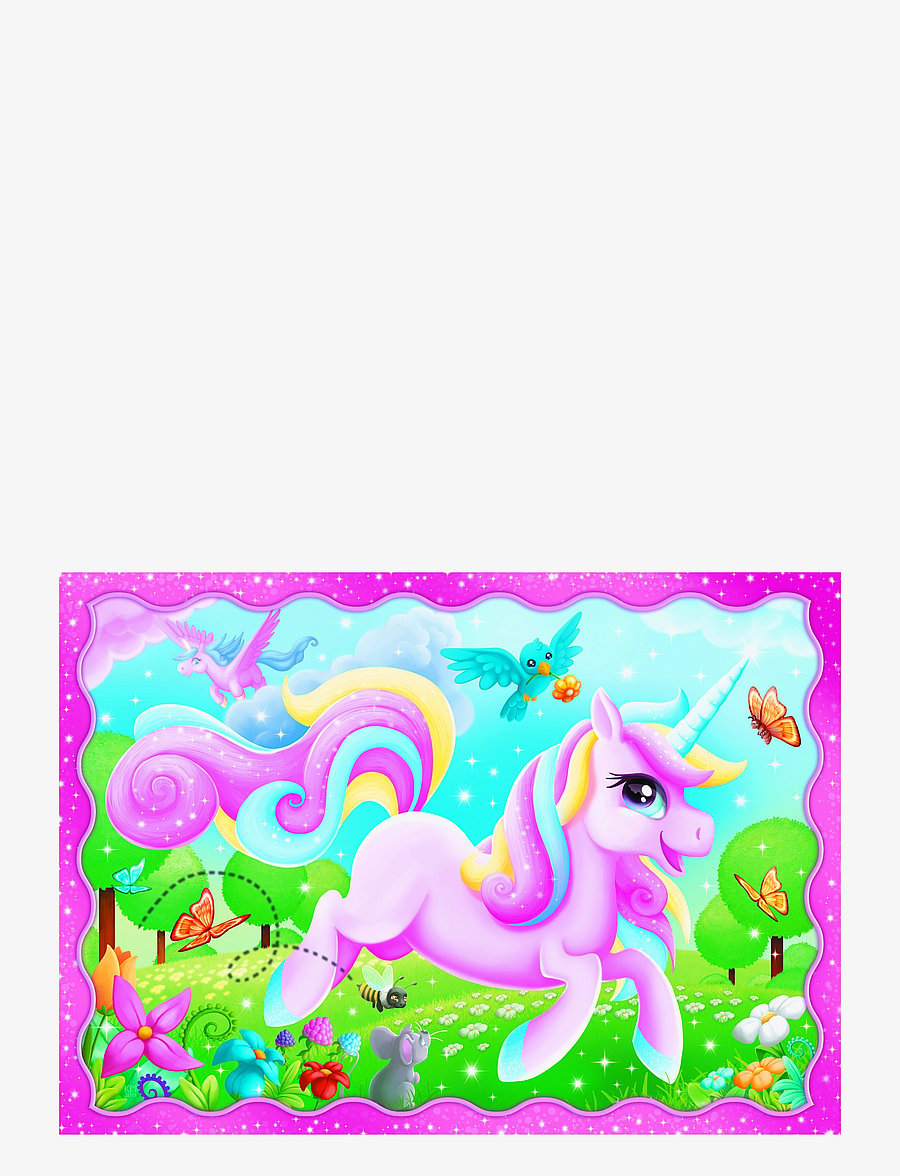 Trefl - TREFL 4 i 1 35+48+54+70 BIT UNICORNS&MAGIC - klassische puzzles - pink - 5