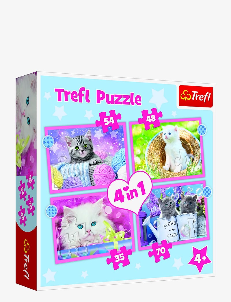 Trefl - TREFL 4 i 1 35+48+54+70 BIT FUN CATS - klassikalised pusled - blue - 1