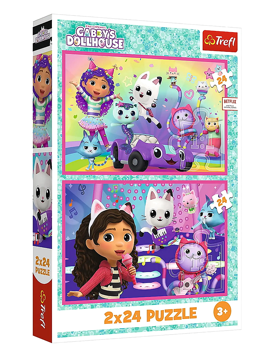 Trefl - PAPPUSSEL TREFL 2X24 BITAR GABBYS DOLLHOUSE - klassische puzzles - multi - 0