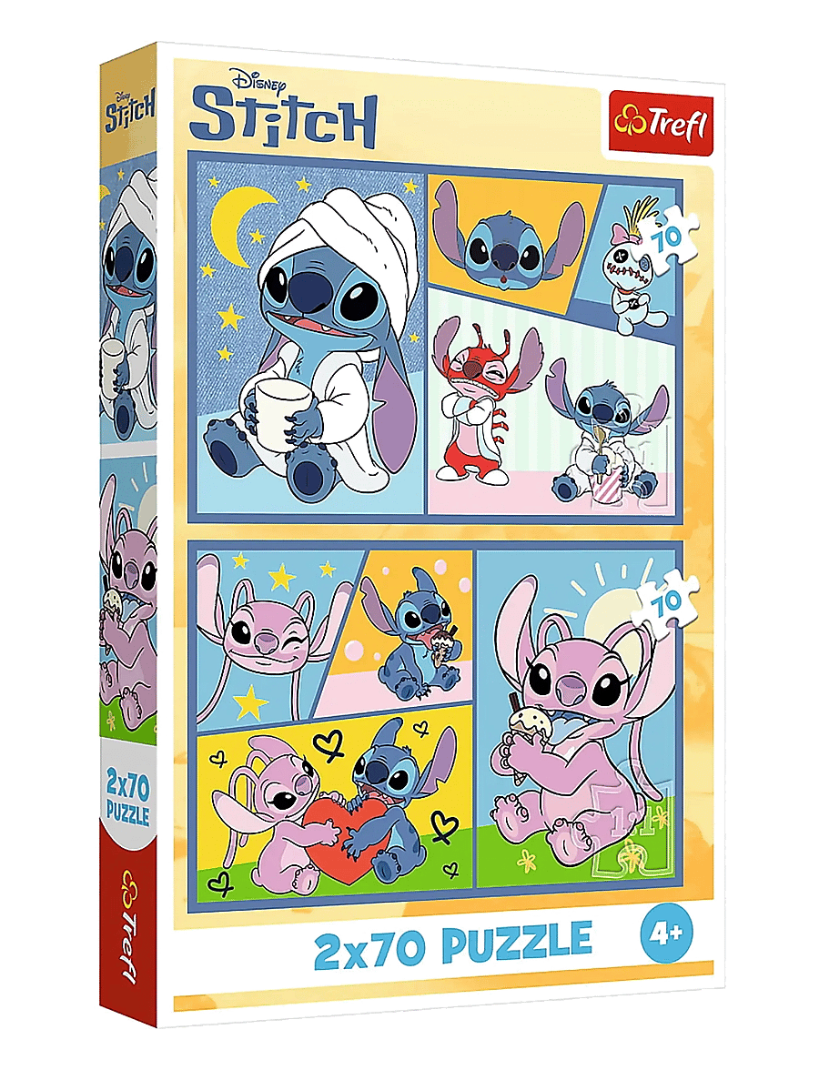 Trefl - PAPPUSSEL TREFL 2X70 BITAR LILO & STITCH - klassiska pussel - multi - 0