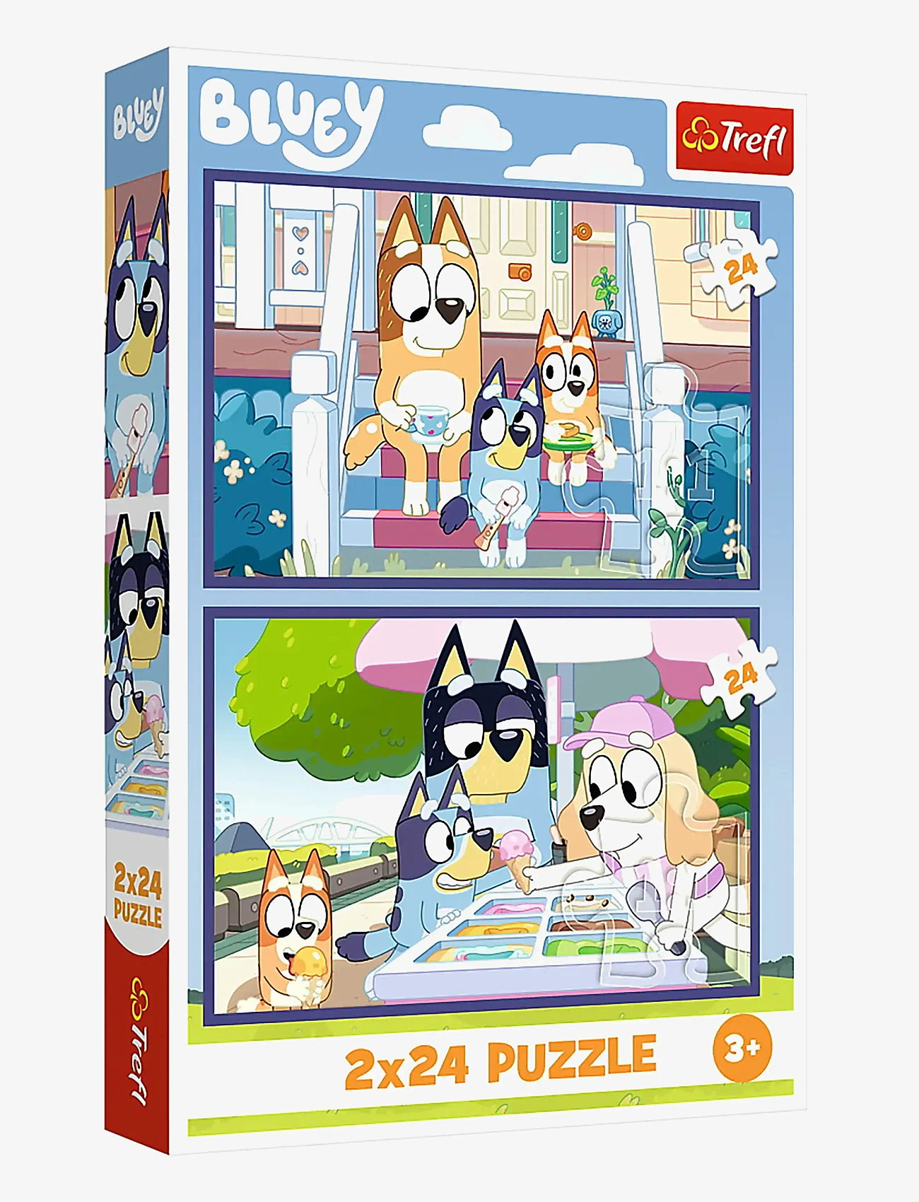 Trefl - PAPPUSSEL TREFL 2X24 BITAR FUNNY BLUEY - klassiske puslespil - multi - 0