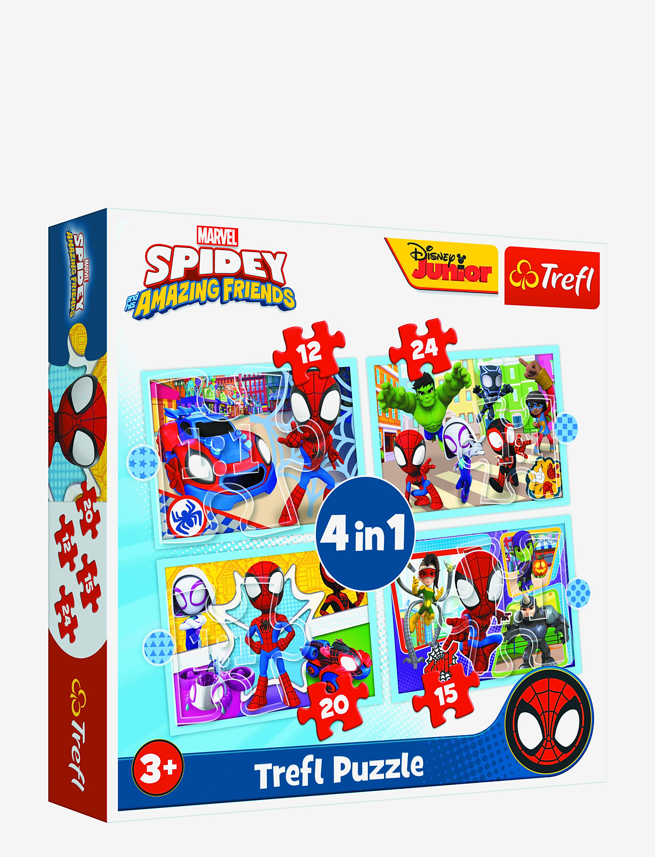 Trefl - TREFL 4 i 1 12+15+20+24 BIT MARVEL SPIDEY - klassische puzzles - multi - 1