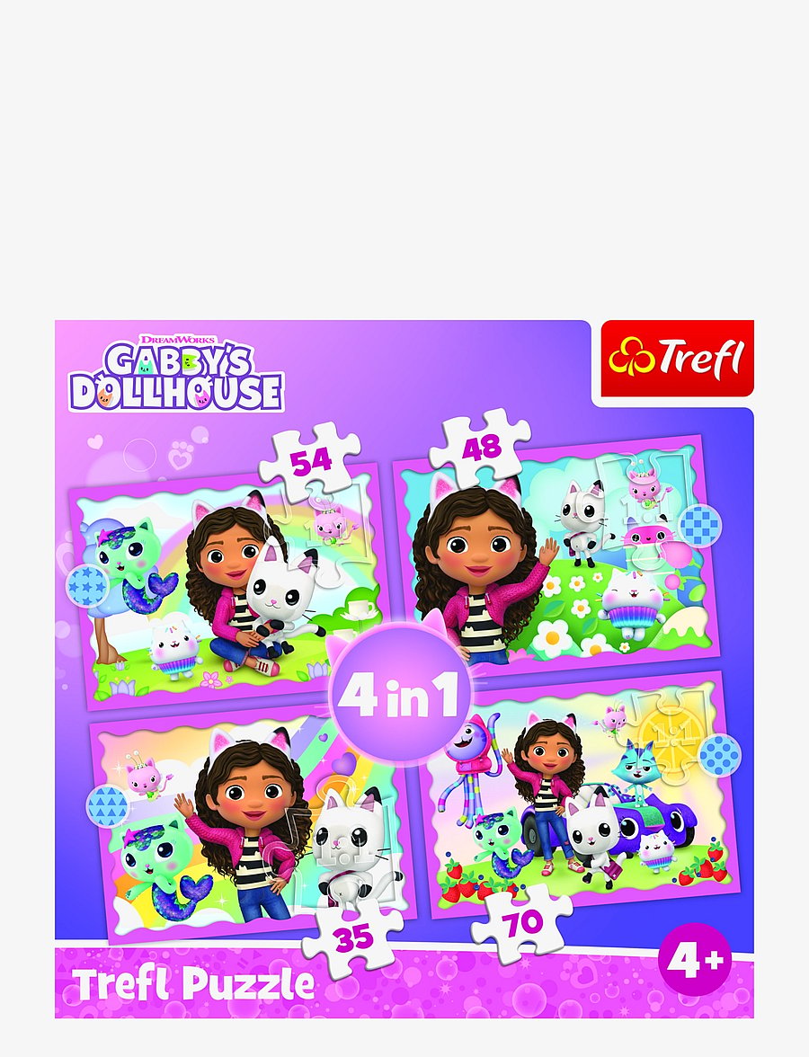Trefl - TREFL 4 i 1 35+48+54+70 BIT GABBY - klassische puzzles - purple - 0