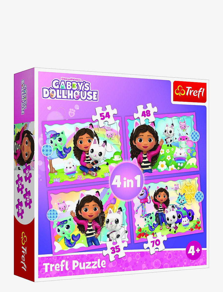 Trefl - TREFL 4 i 1 35+48+54+70 BIT GABBY - klassische puzzles - purple - 1