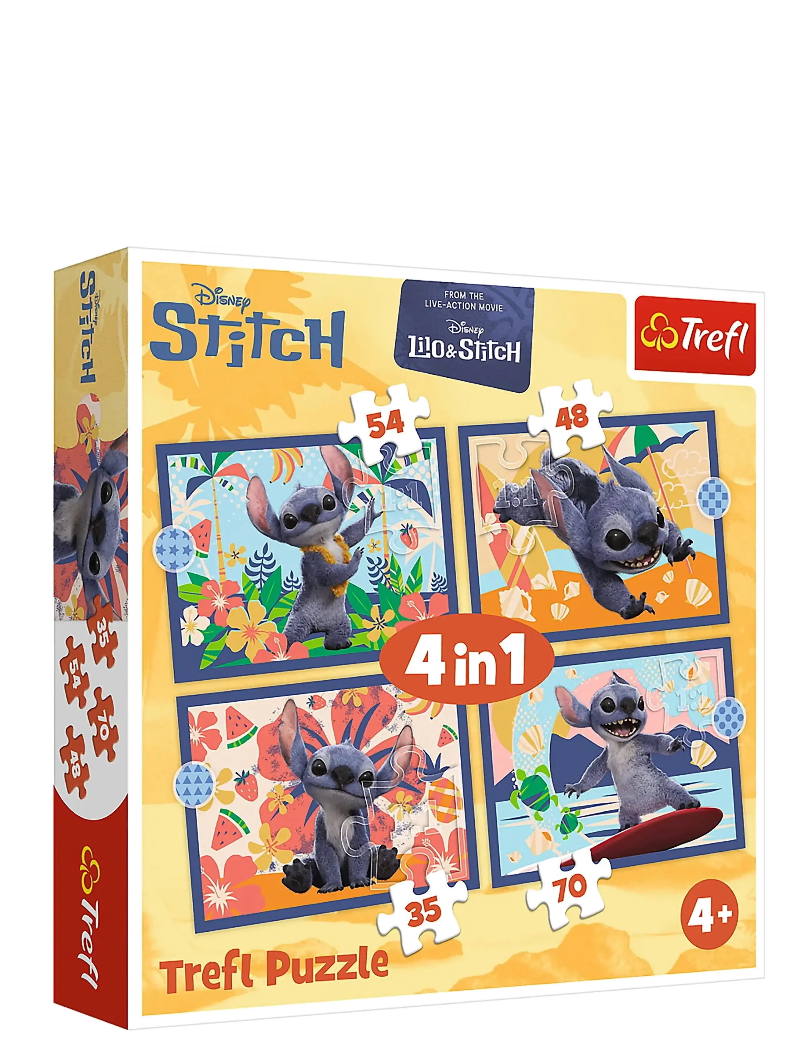 Trefl PAPPUSSEL TREFL (4i1) 35+48+54+70 STITCH - Klassische Puzzles - MULTI / multi