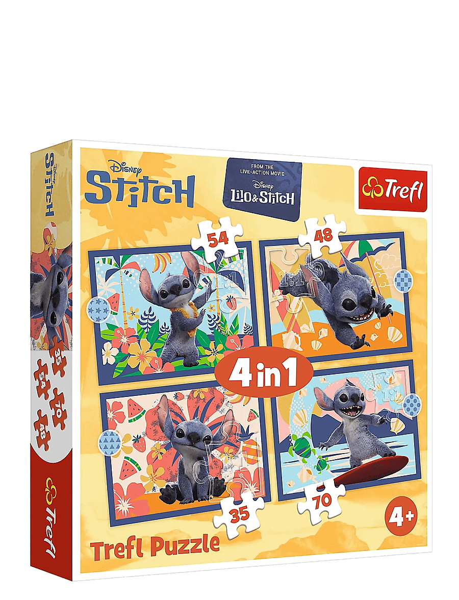 Trefl - PAPPUSSEL TREFL (4i1) 35+48+54+70 STITCH - klassische puzzles - multi - 0