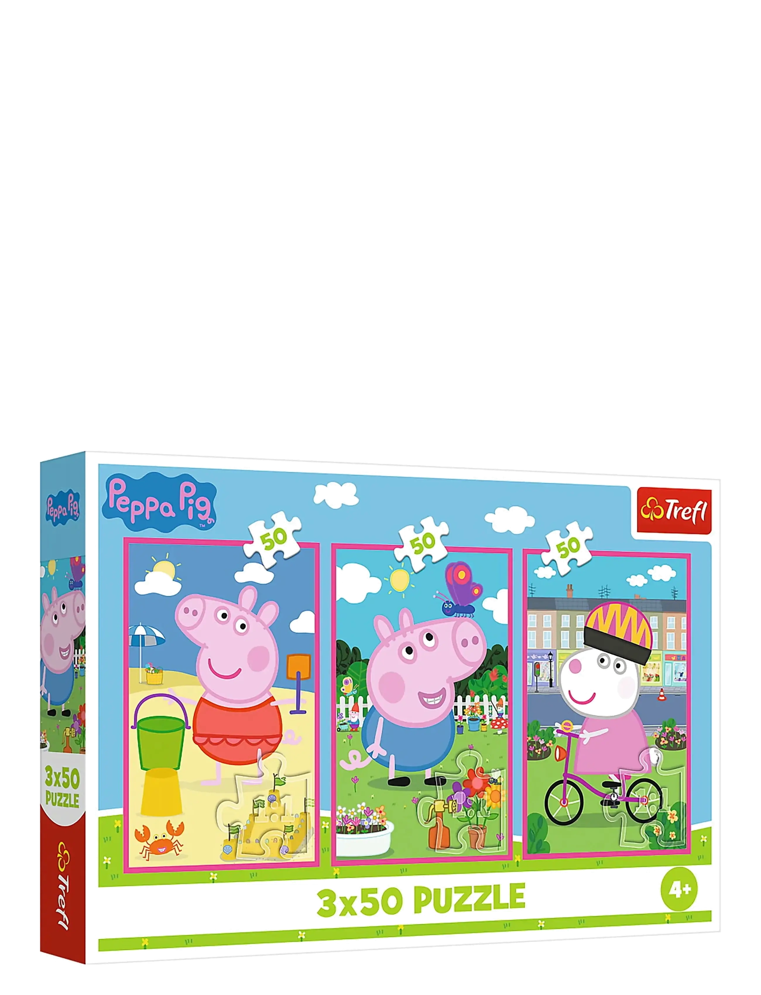 Trefl Pappussel 3X50 Bitar Peppa Pig, One Size, Puzzles, Rosa - Classic Kinder
