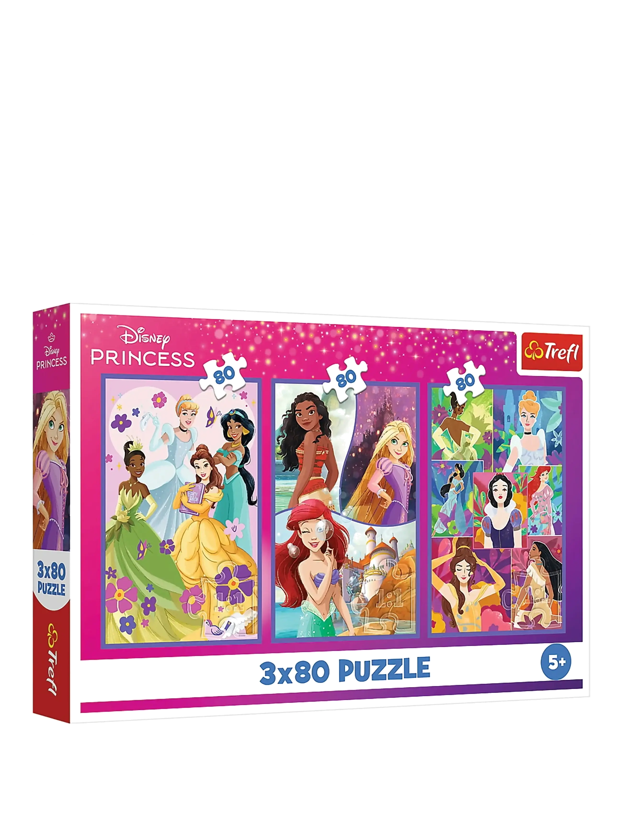 Trefl Pappussel 3X80 Bitar Disney Princess, One Size, Puzzles, Mehrfarbig/gemustert - Classic Kinder