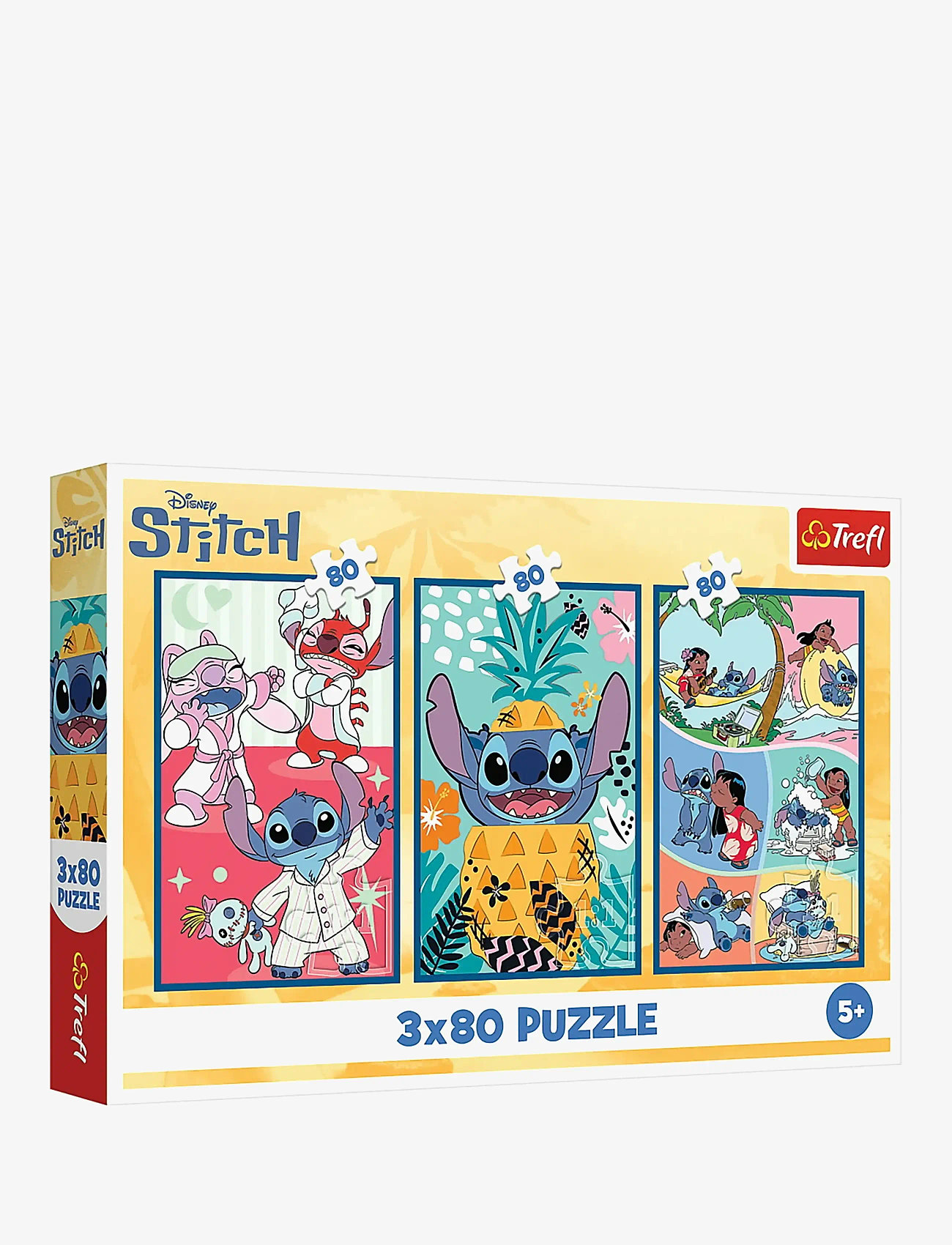 Trefl - PAPPUSSEL TREFL 3X80 BITAR LILO & STITCH - klassiske puslespil - multi - 0