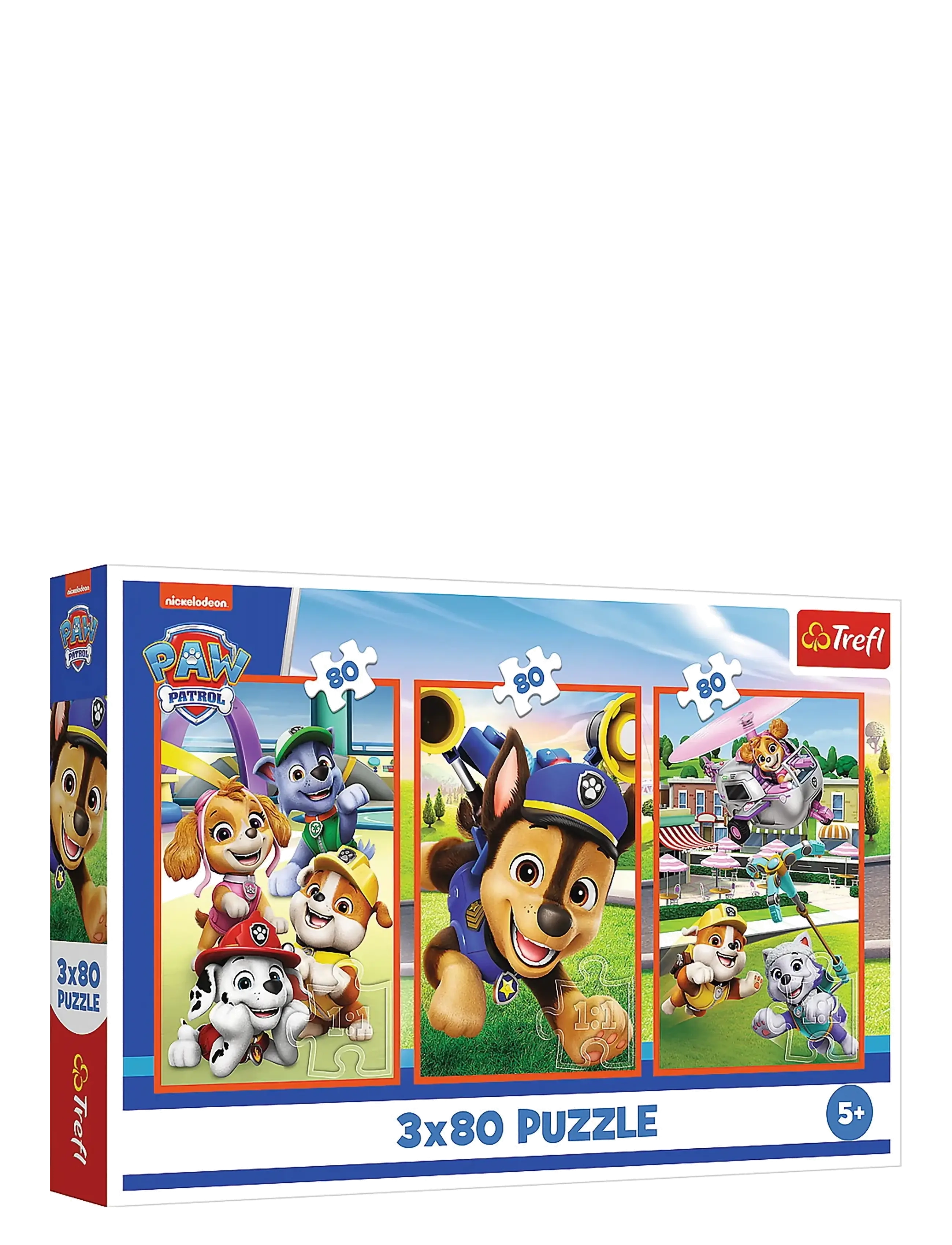 Trefl Pappussel 3X80 Bitar Paw Patrol, One Size, Puzzles, Mehrfarbig/gemustert - Classic Kinder