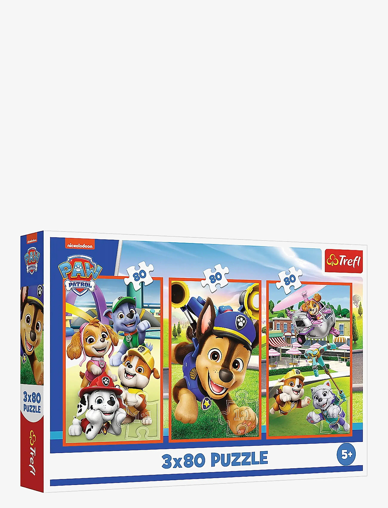 Trefl - PAPPUSSEL TREFL 3X80 BITAR PAW PATROL - klassiske puslespil - multi - 0