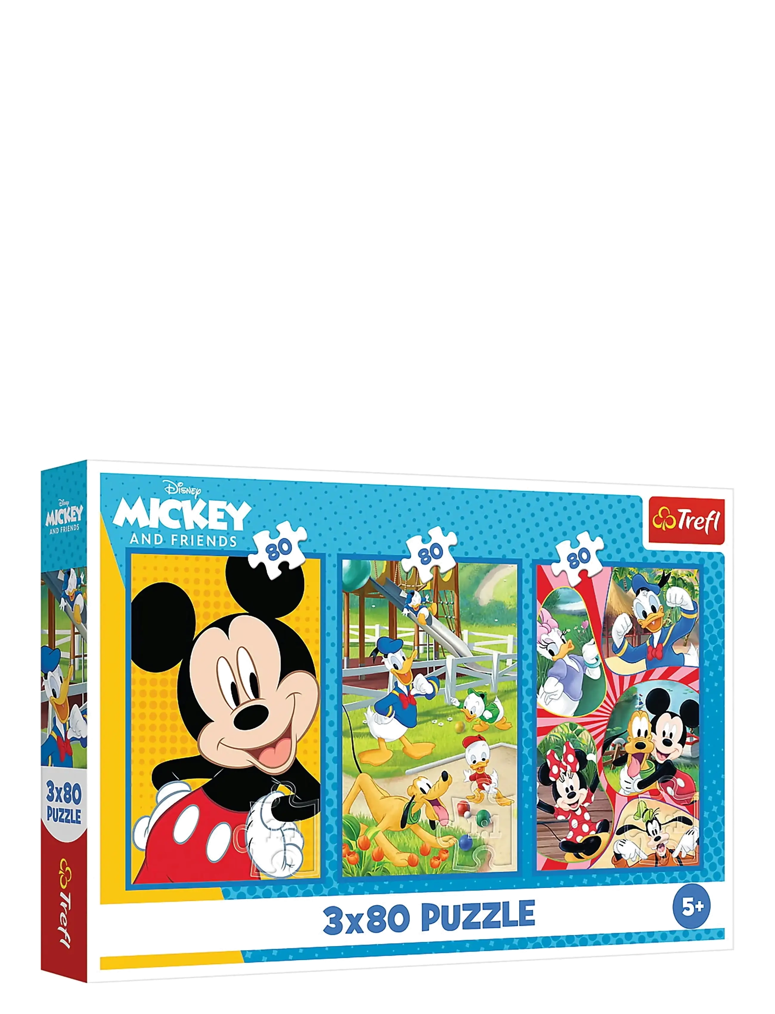 PAPPUSSEL TREFL 3X80 BITAR MICKEY MOUSE - MULTI