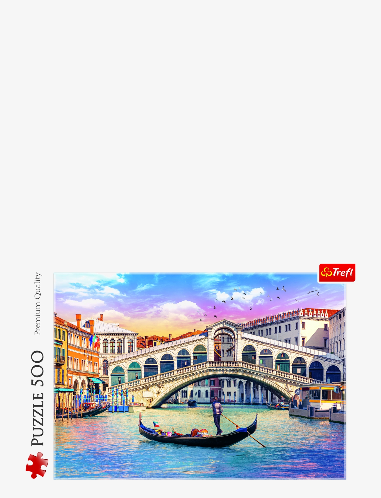 Trefl 500 Bit Rialto Bridge, Venice, Classic Puslespil, Multi/mønstret, Str: ONE SIZE