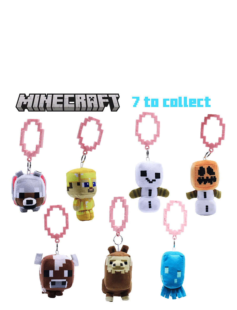 Trend - Lic. Minecraft Plush HNGR 9CM Asst. - nyckelringar - multi - 1