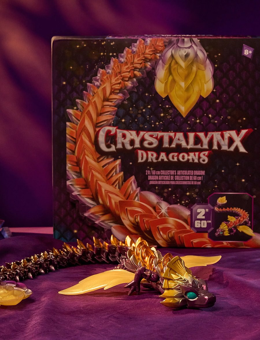 Trend - Crystalynx Dragon Aurora Scales Solaris 60cm - actionfigurer - multi - 5