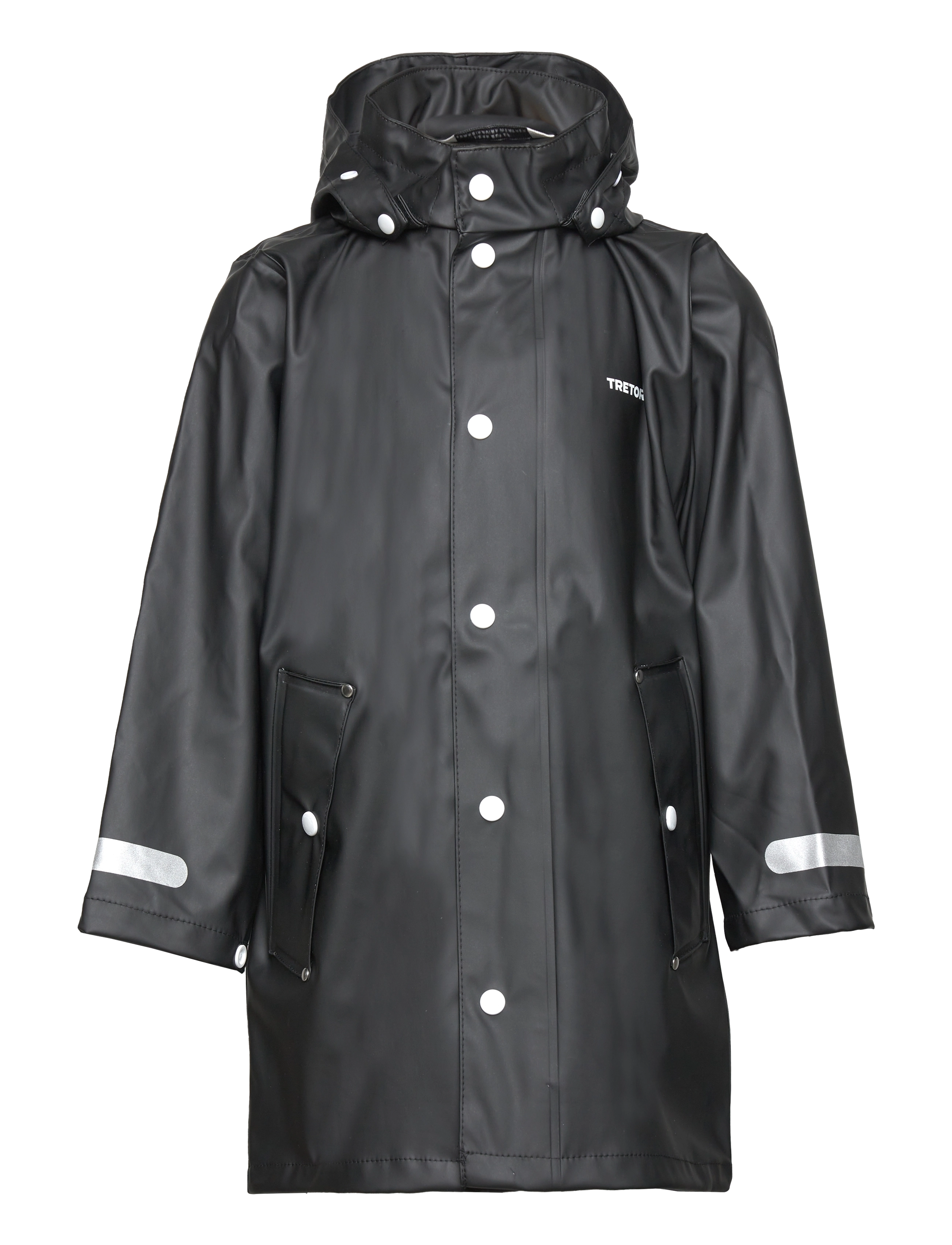 Tretorn Wings Rainjacket Jr, Børn, Børne Regnjakke Med Hætte, Sort, Str: 122-128