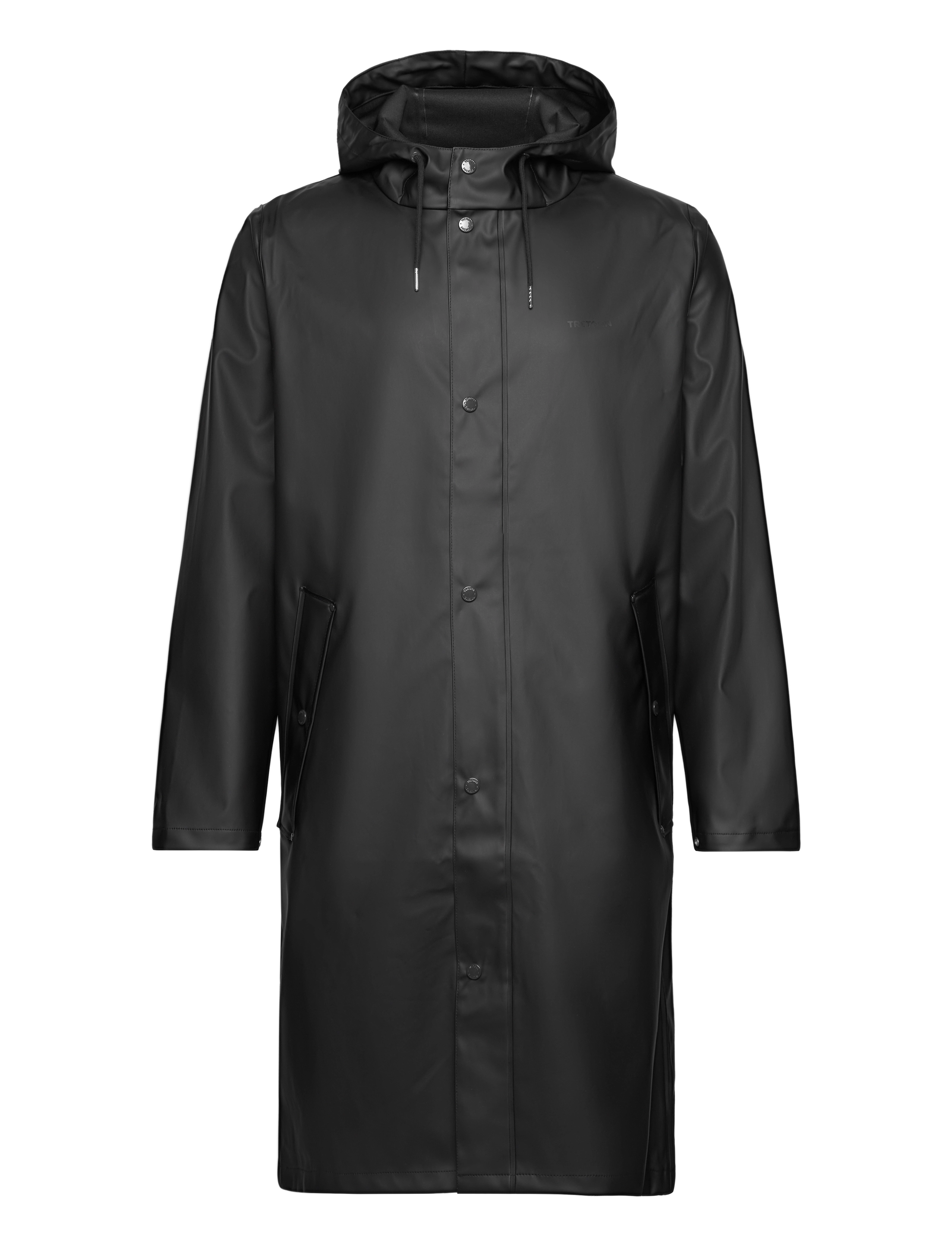 Tretorn Wings Long Rain Jacket, L, Black, Regntøj > Regnfrakker, Herre